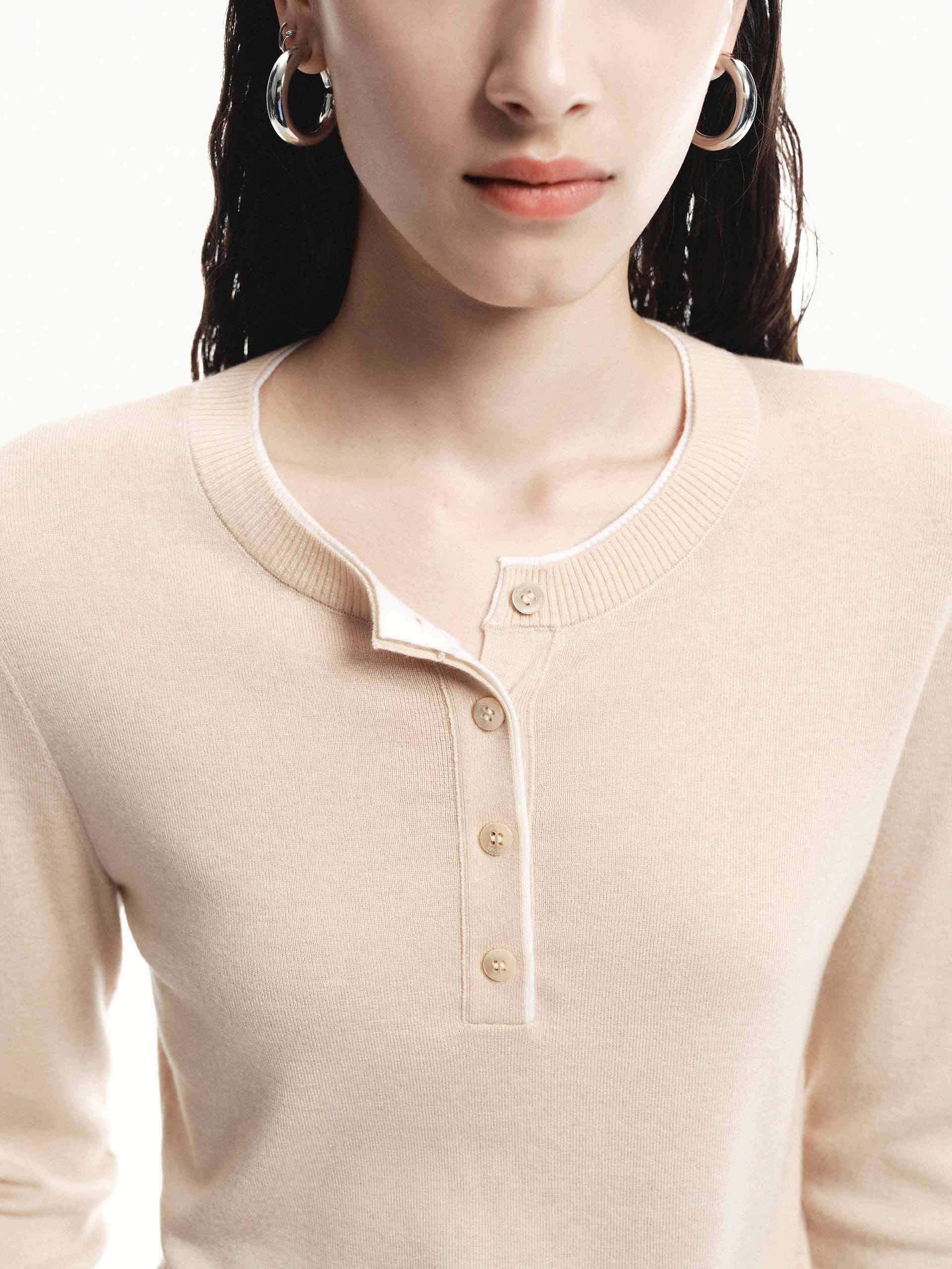 Contrast Trim Knit Sweater - Image 14