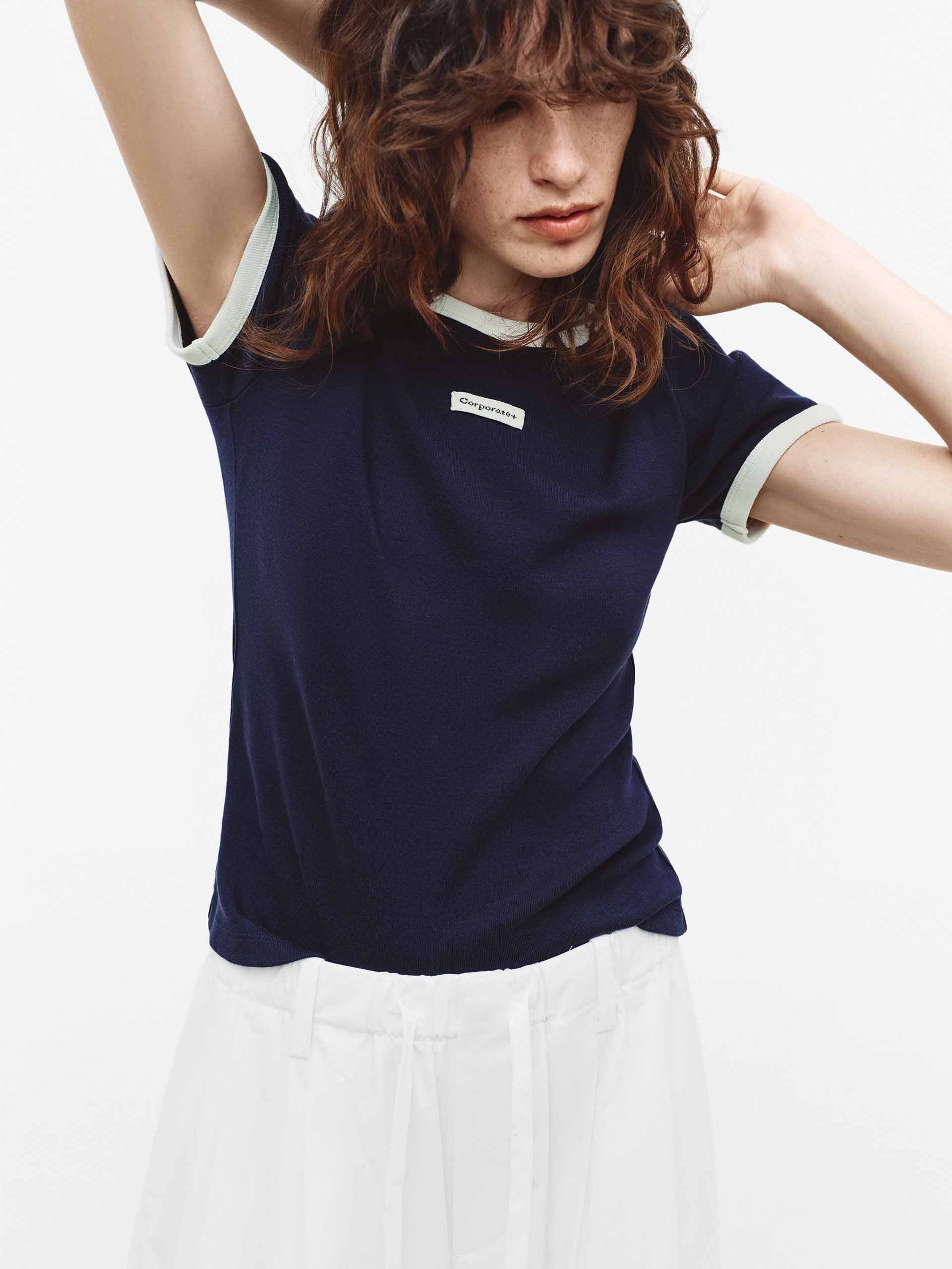 Contrast Trim Logo T-Shirt - Image 15