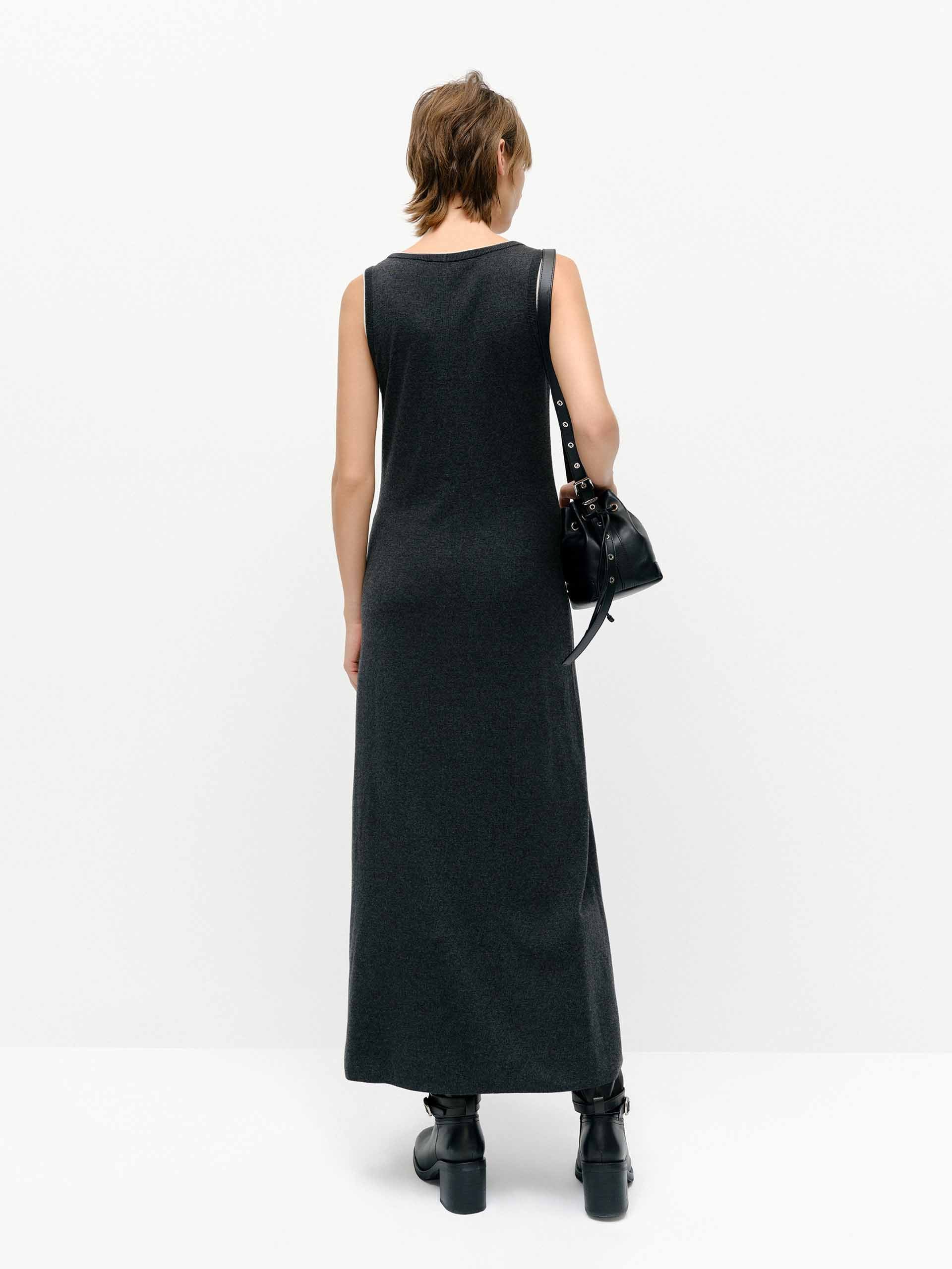 Contrast Trim Long Dress - Image 3