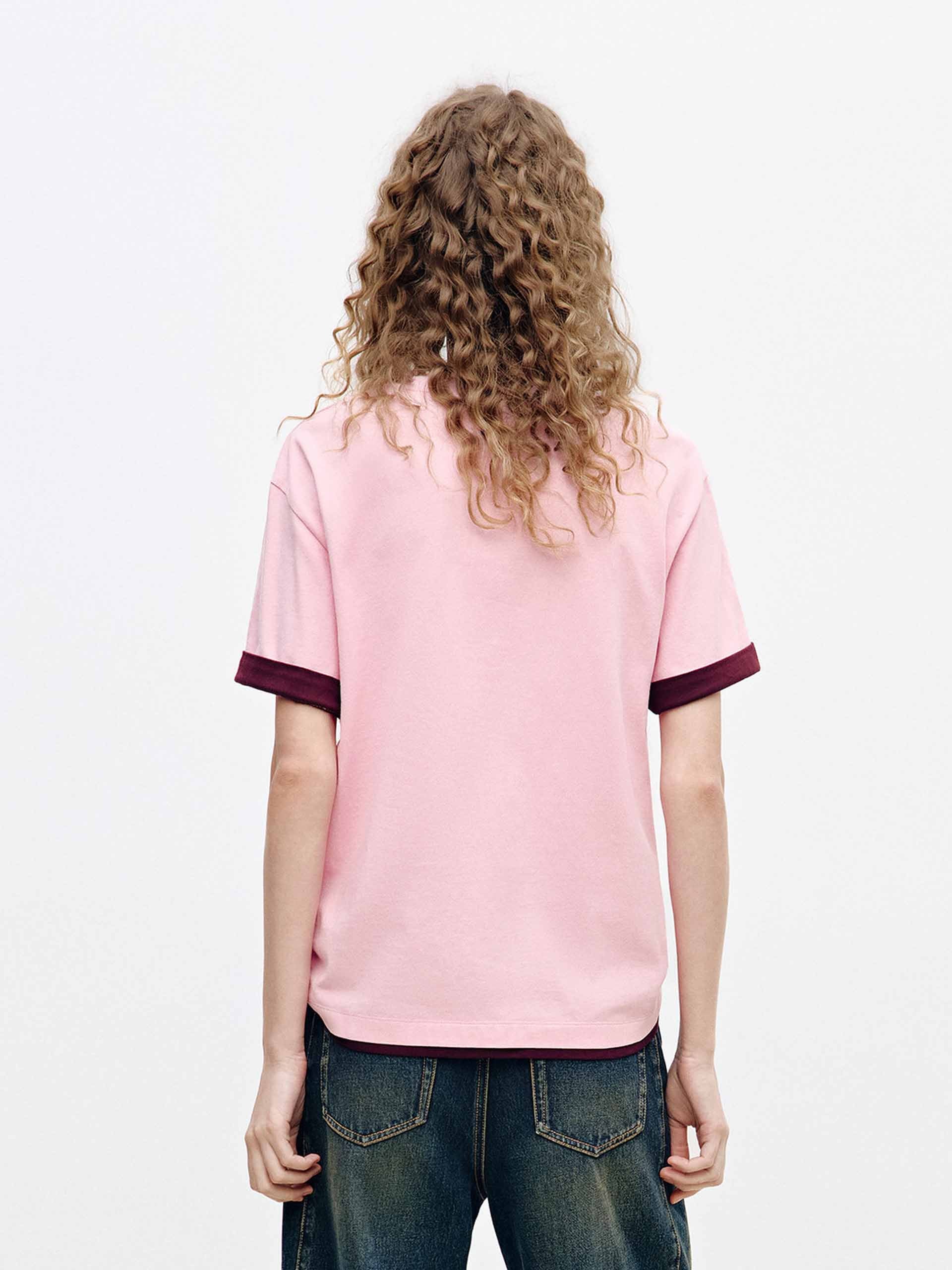 Contrast Trim Short Sleeve T-shirt - Image 3