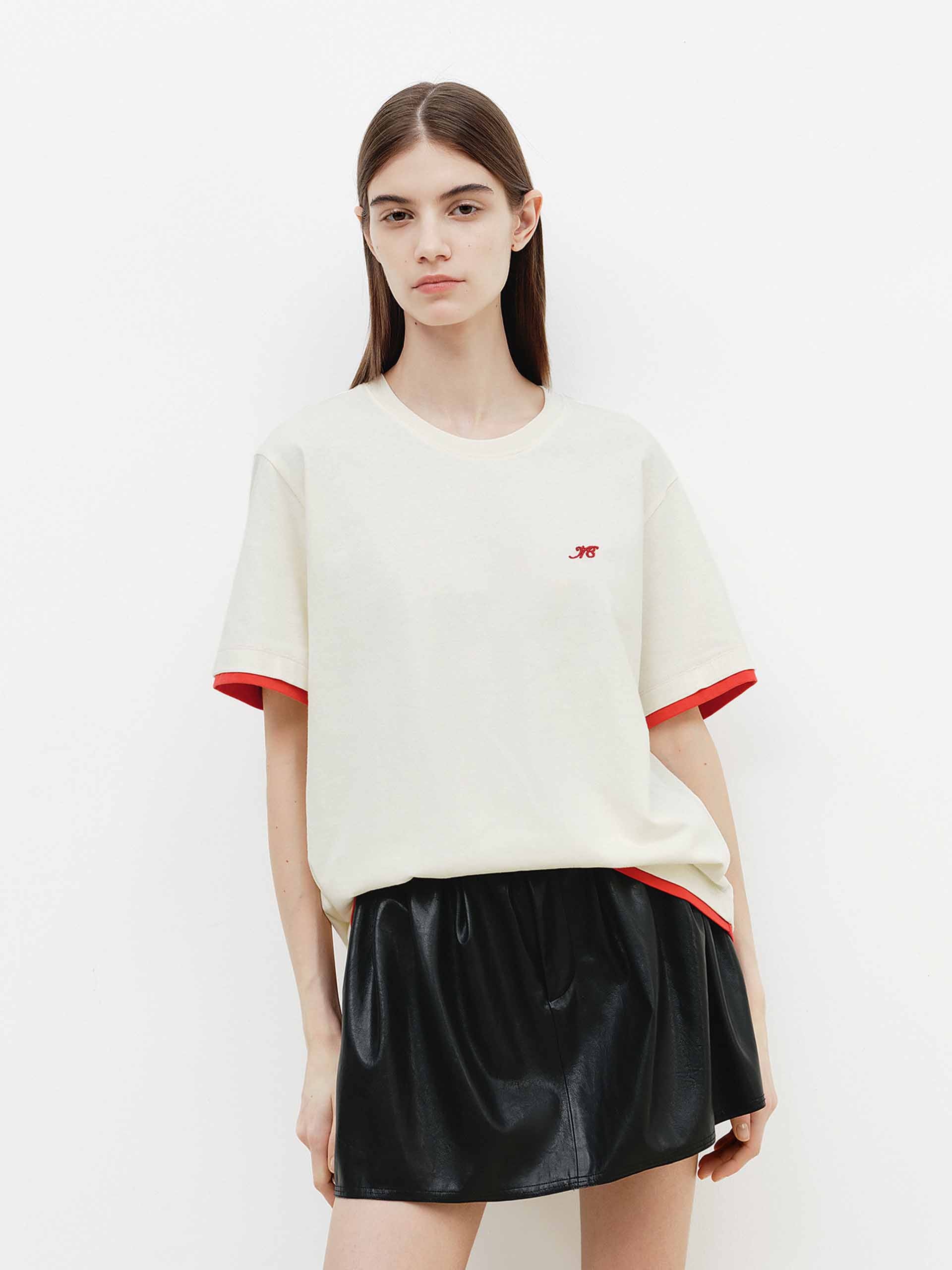 Contrast Trim Short Sleeve T-shirt - Image 8