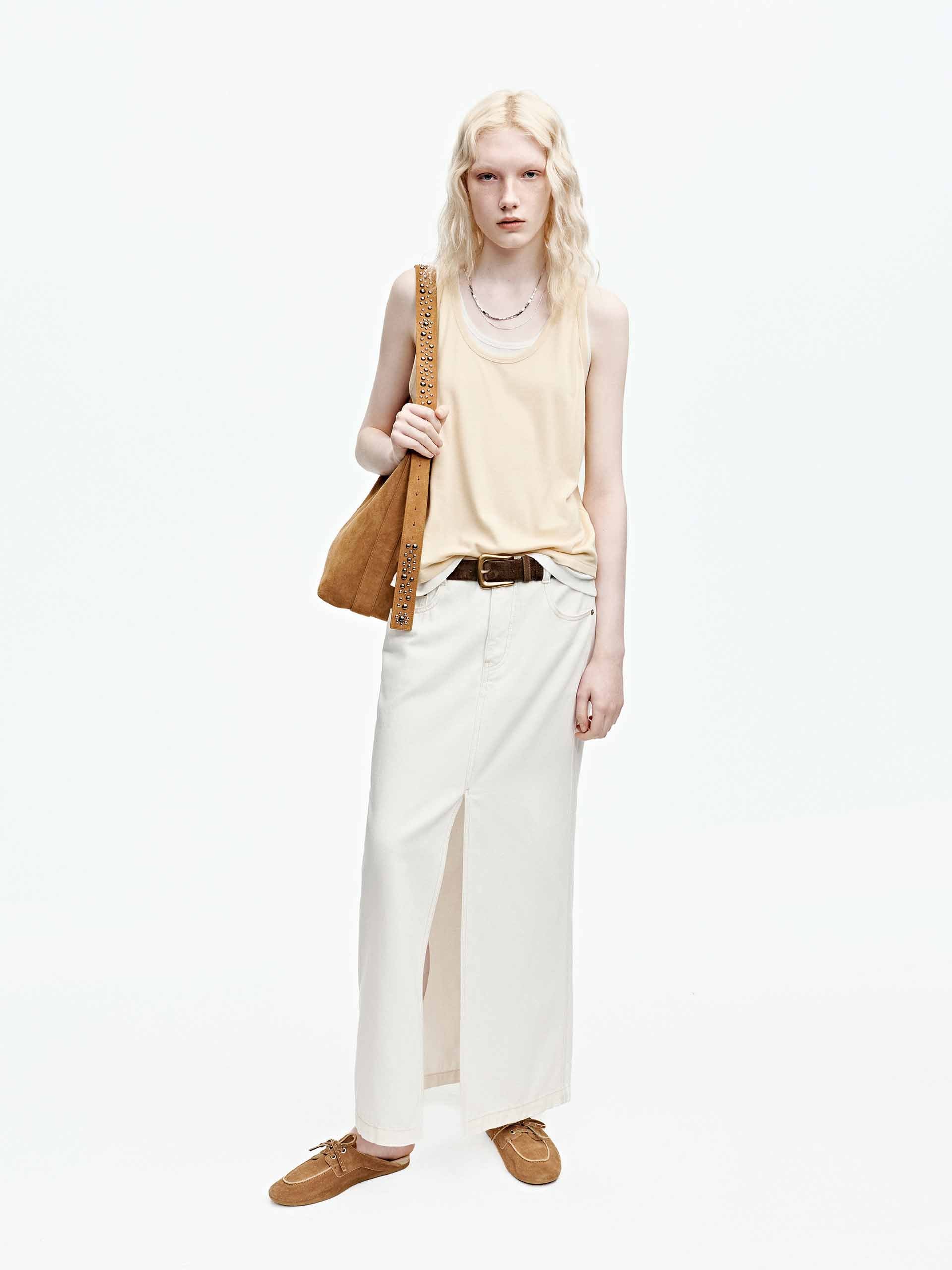 Contrast Trim U-neck Tank - Image 10