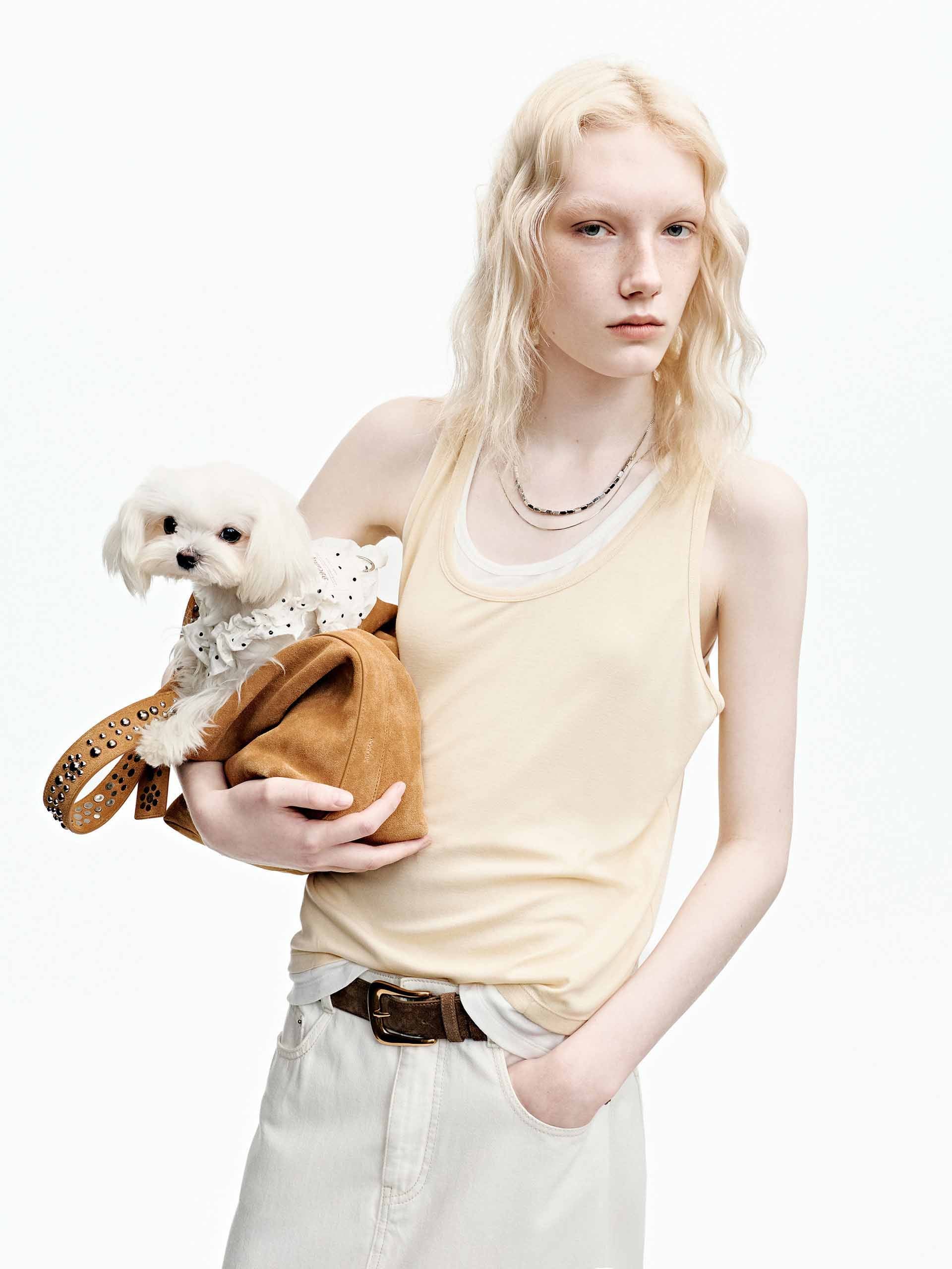 Contrast Trim U-neck Tank - Image 11