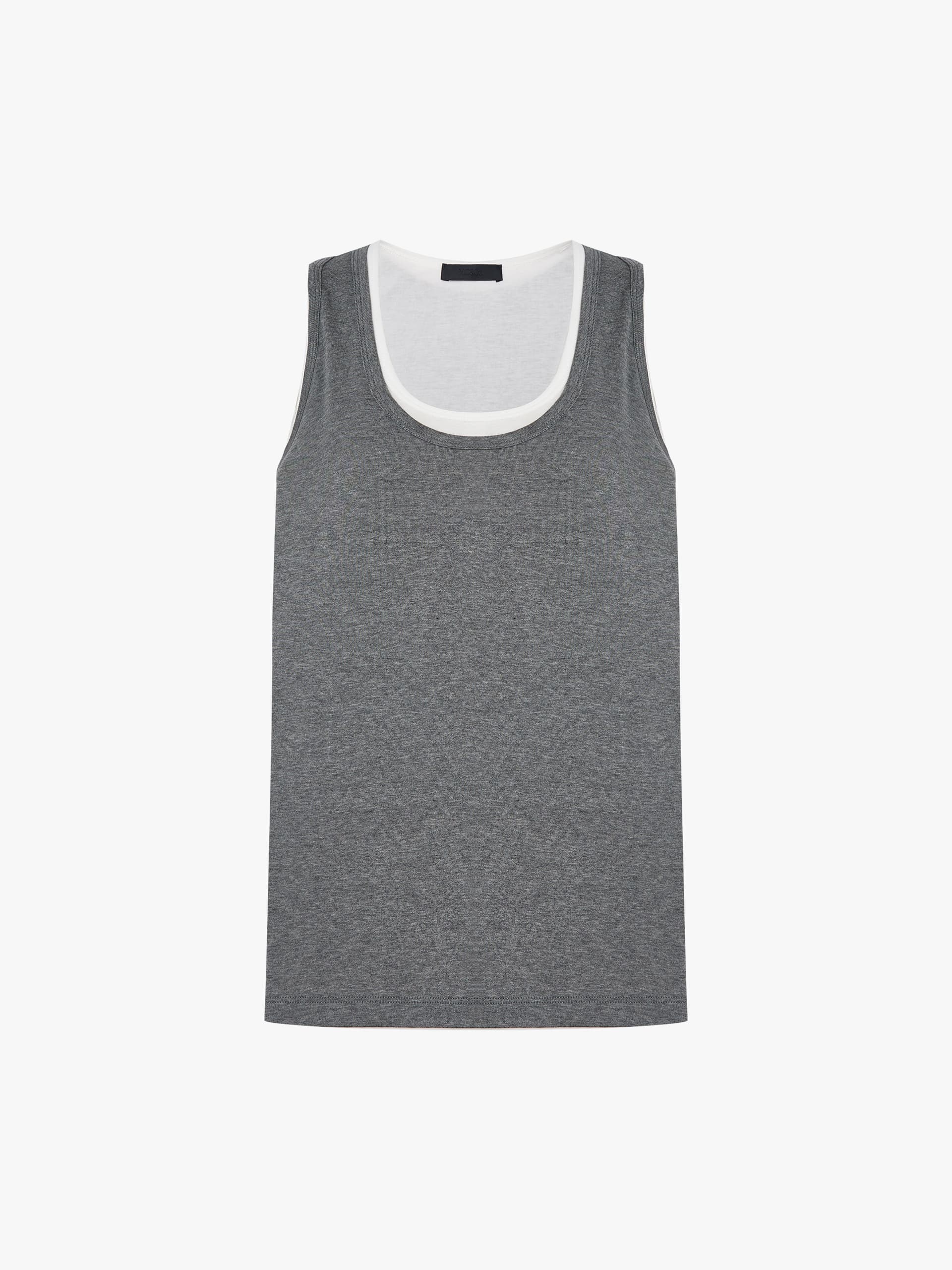 Contrast Trim U-neck Tank - Image 5