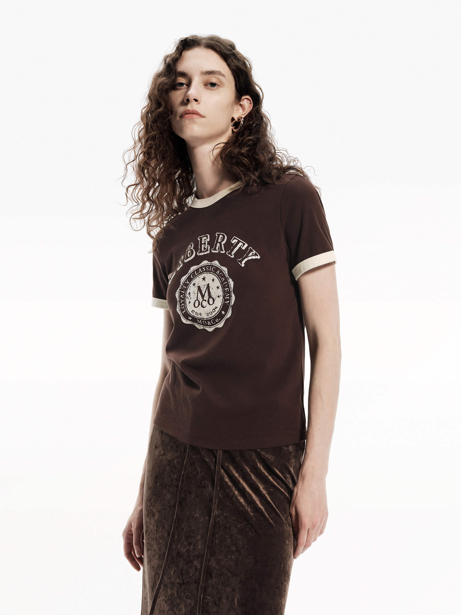 Contrast Trim Vintage T-shirt - Image 15