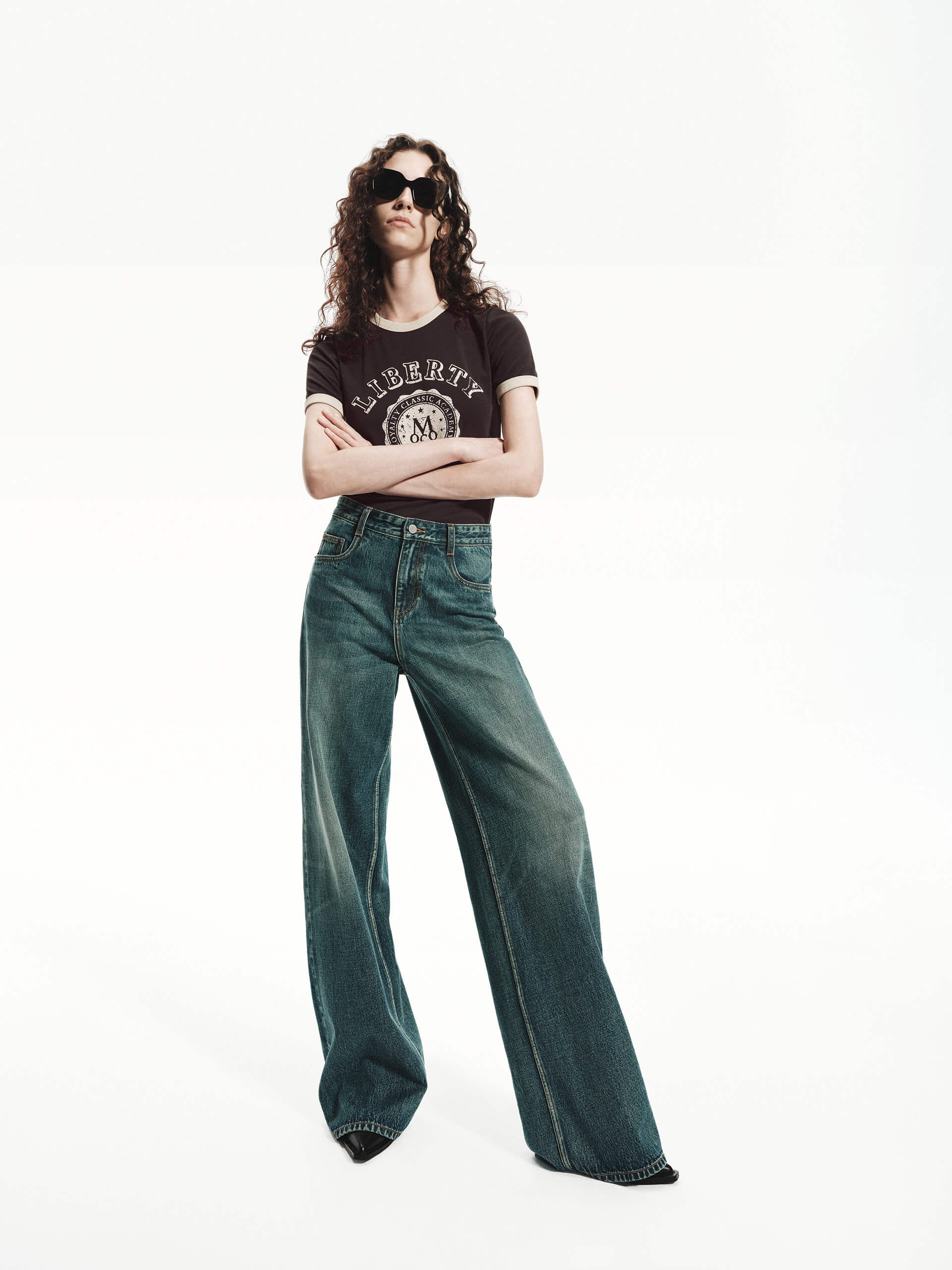 Contrast Trim Vintage T-shirt - Image 7