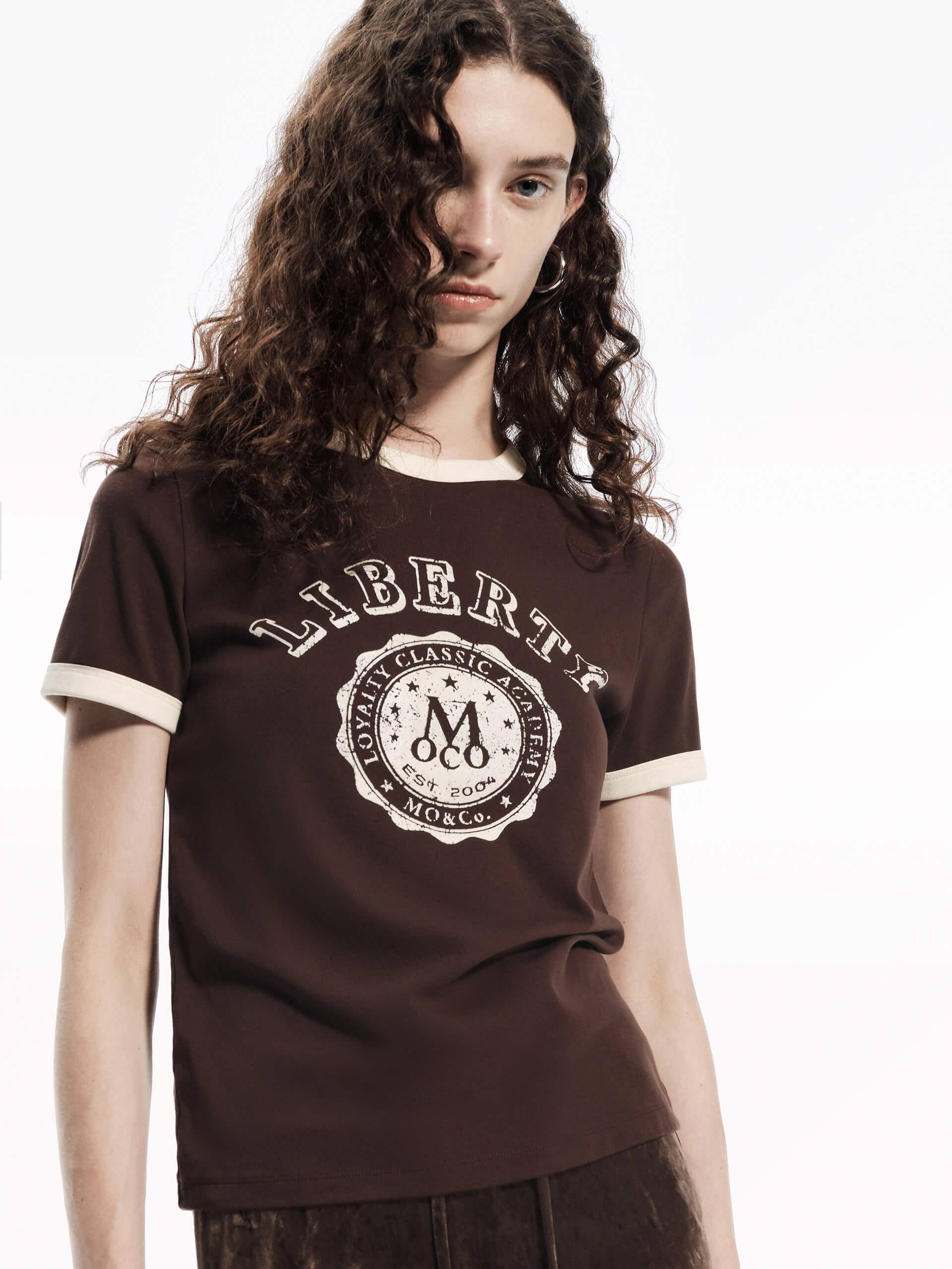 Contrast Trim Vintage T-shirt - Image 9