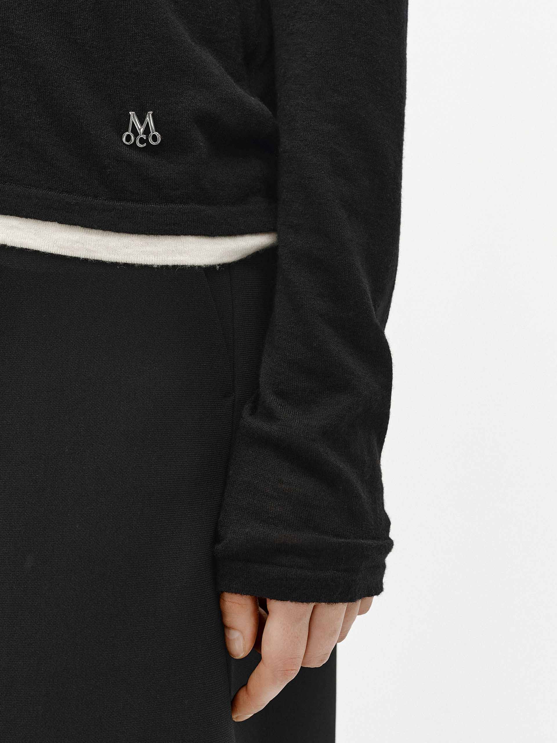 Contrast Trim Wool Top - Image 6