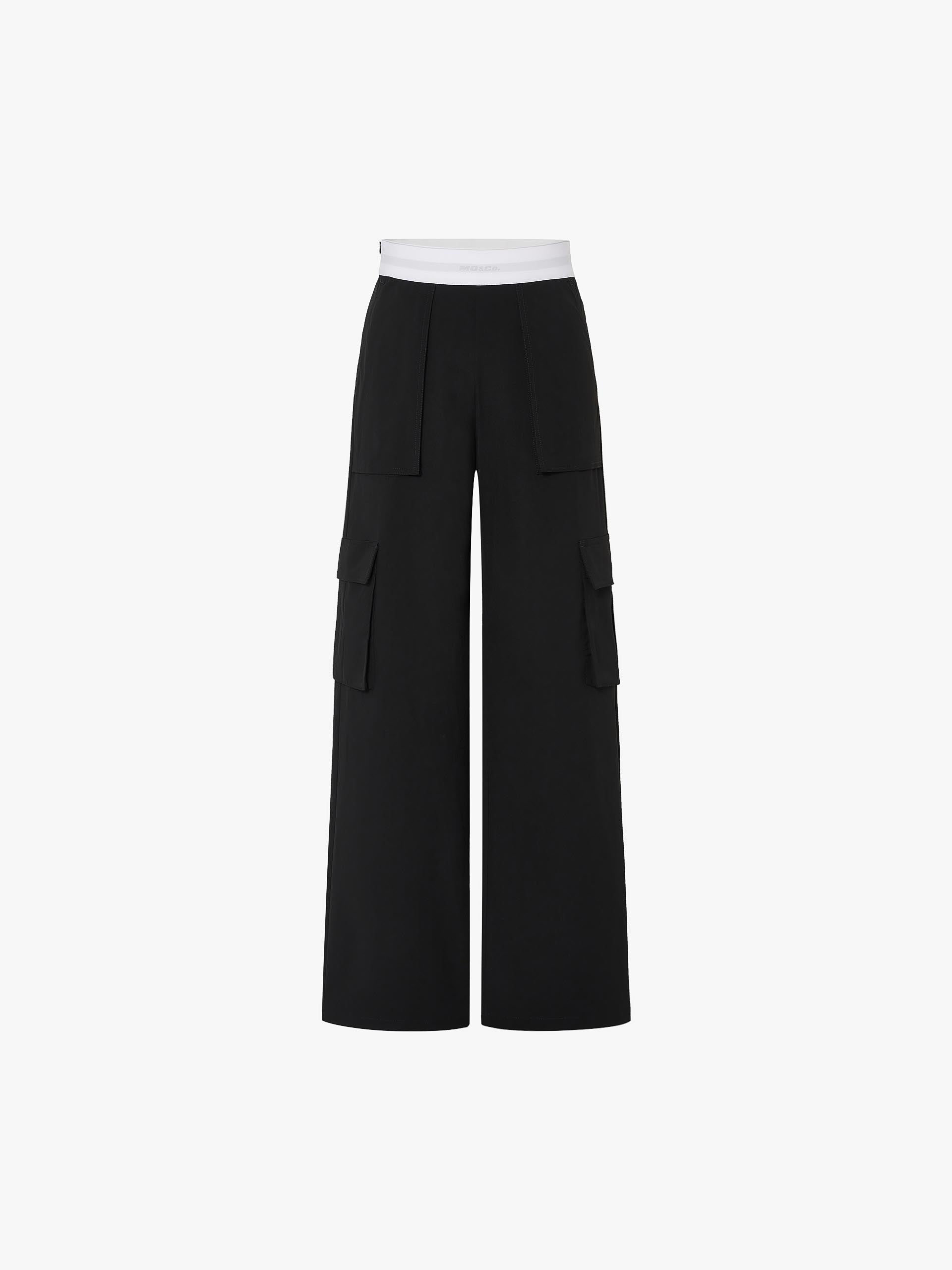 Contrast Waist Cargo Pants - Image 5