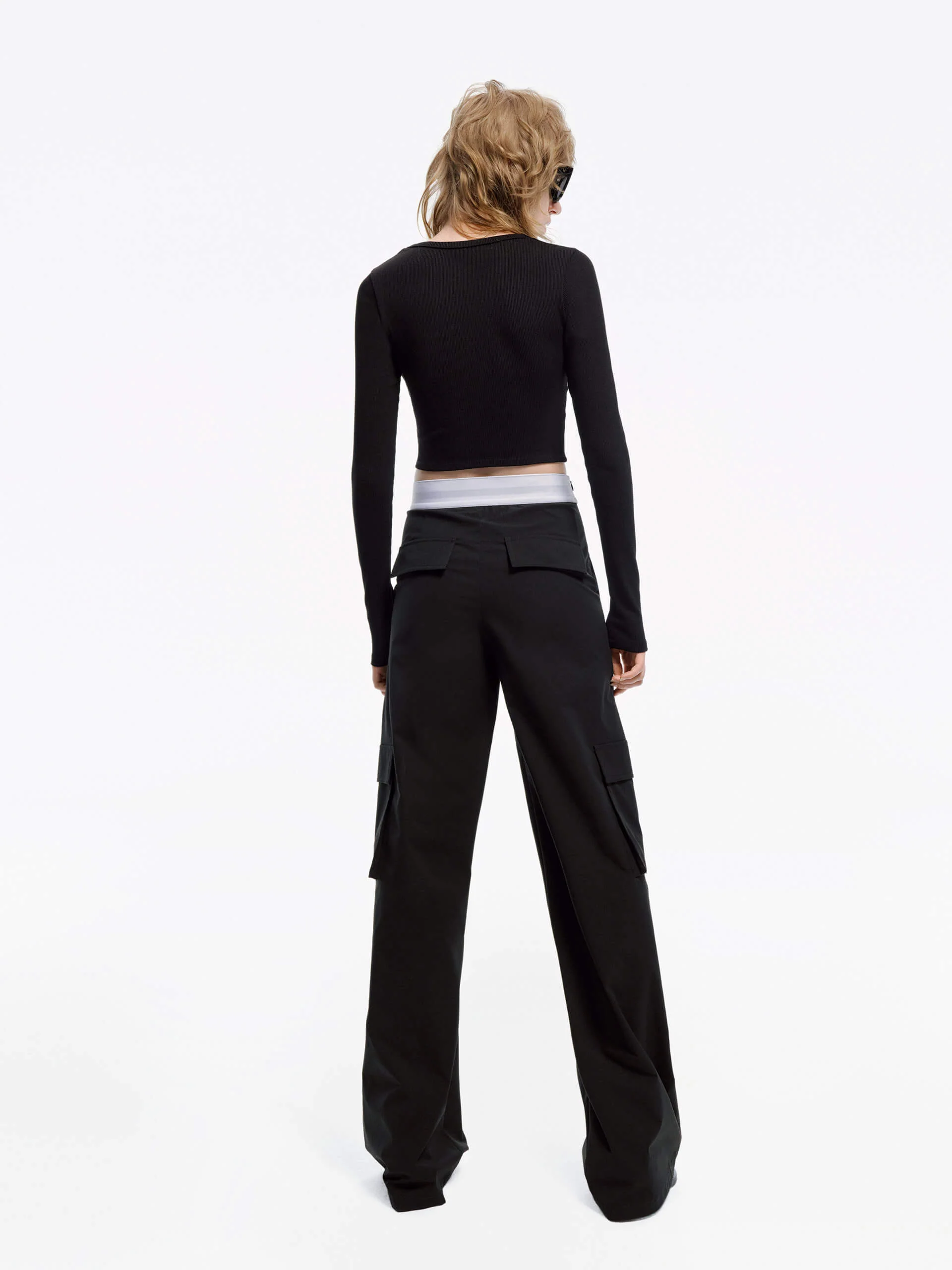 Contrast Waist Cargo Pants - Image 6
