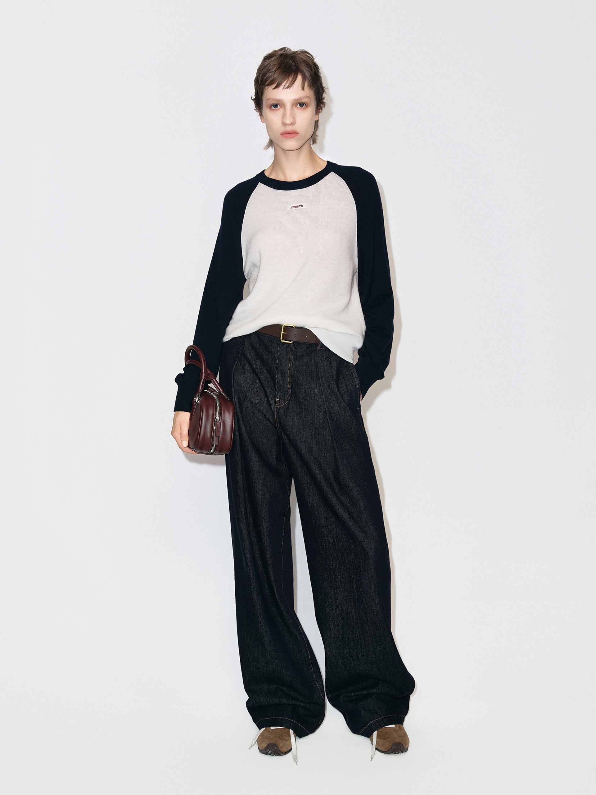 Contrast Wool Knitted Top - Image 2