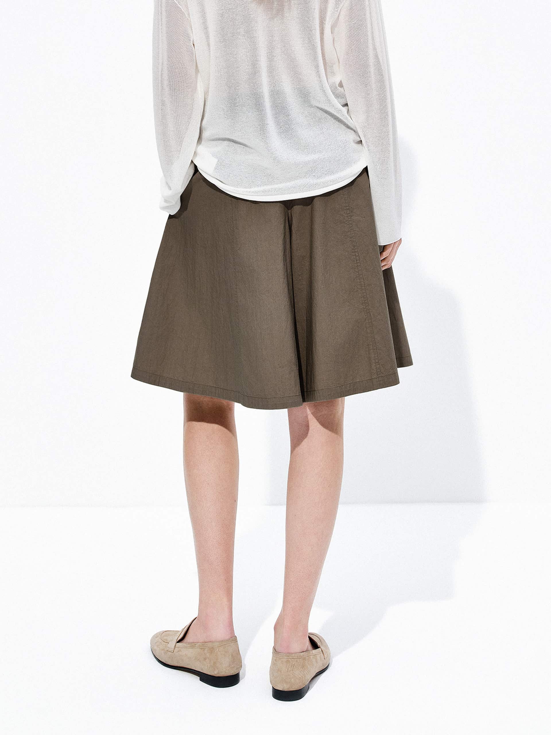 Cotton Wide Leg Shorts - Image 15