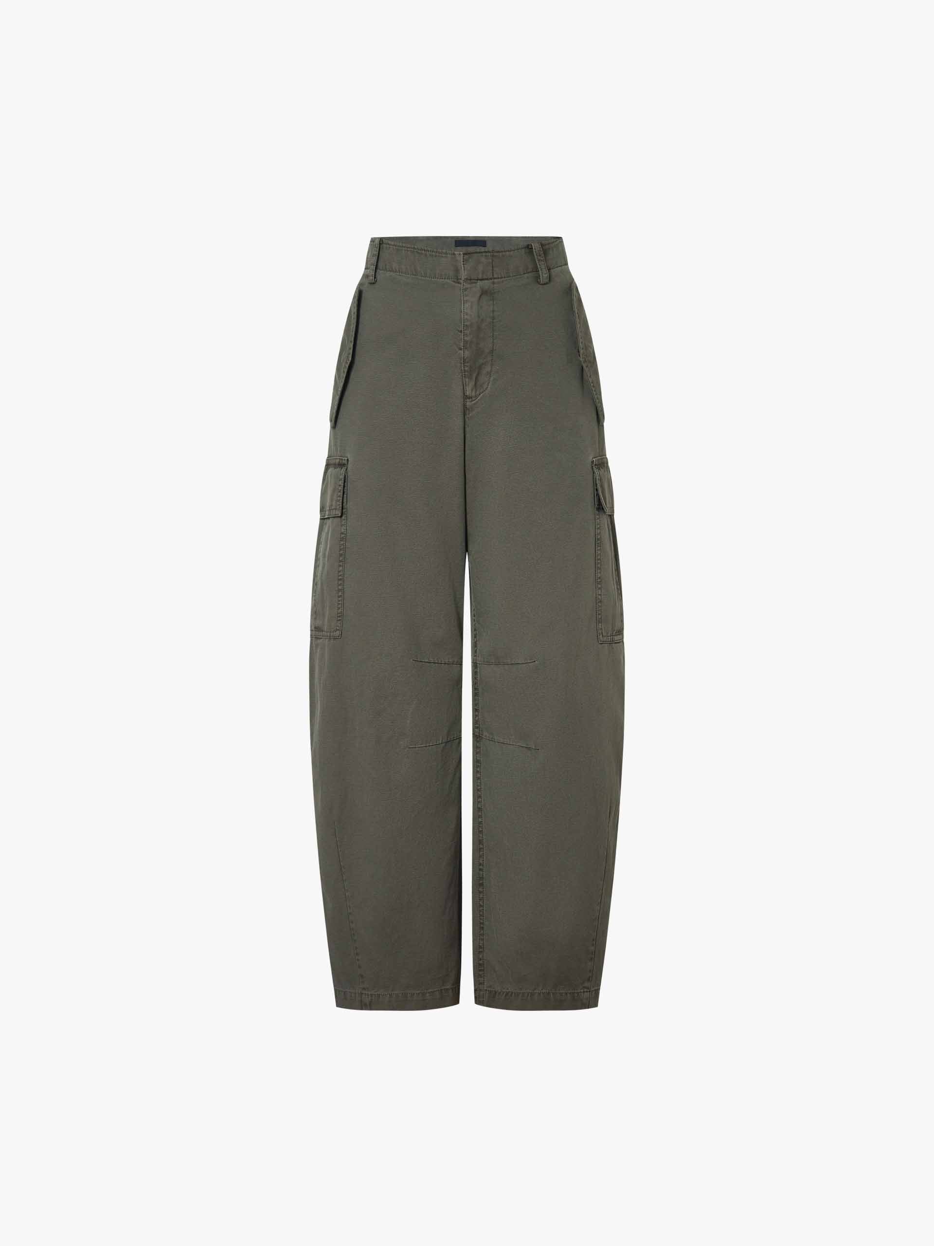 Cotton Barrel Leg Trousers - Image 5