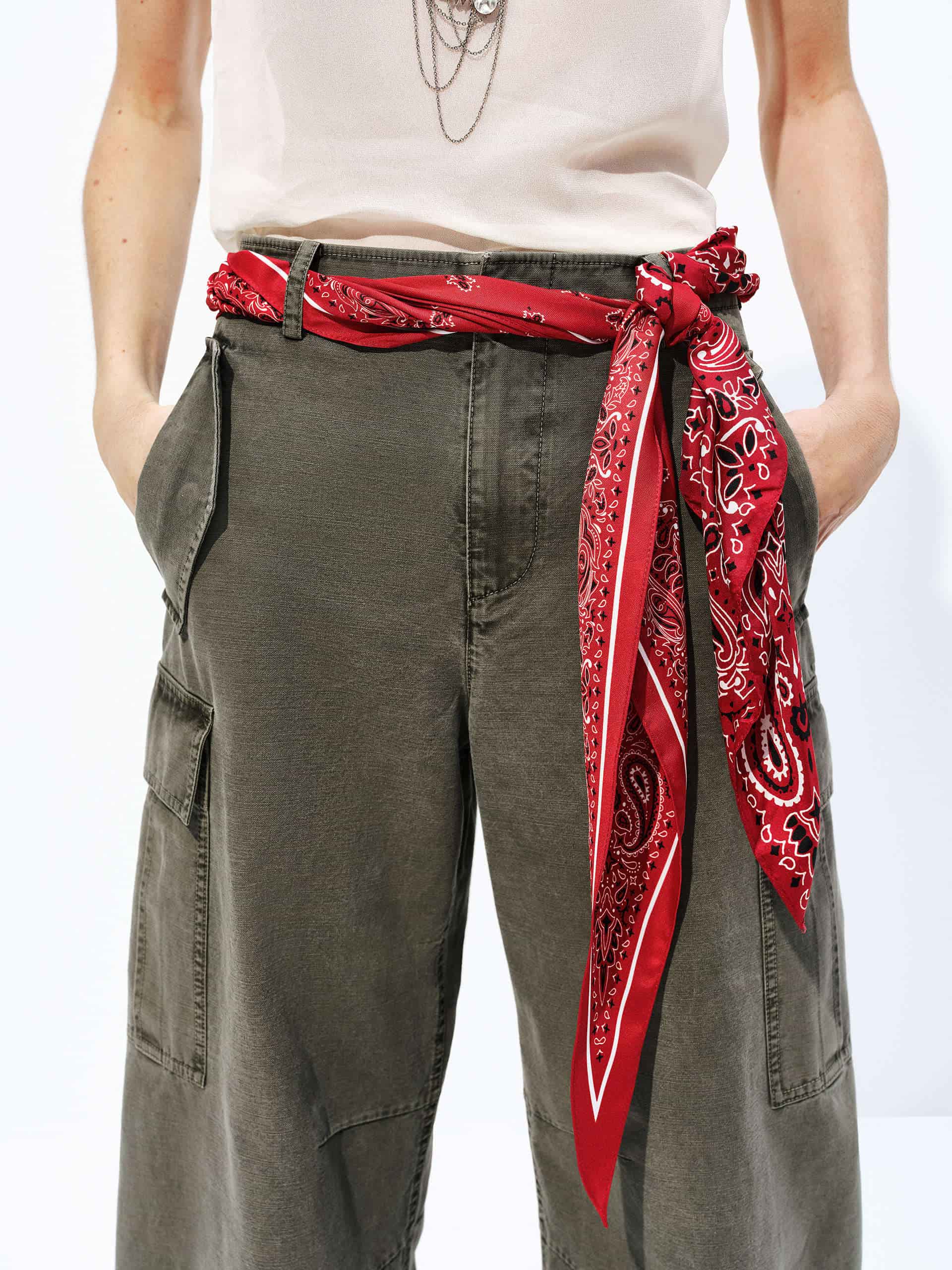 Cotton Barrel Leg Trousers - Image 8