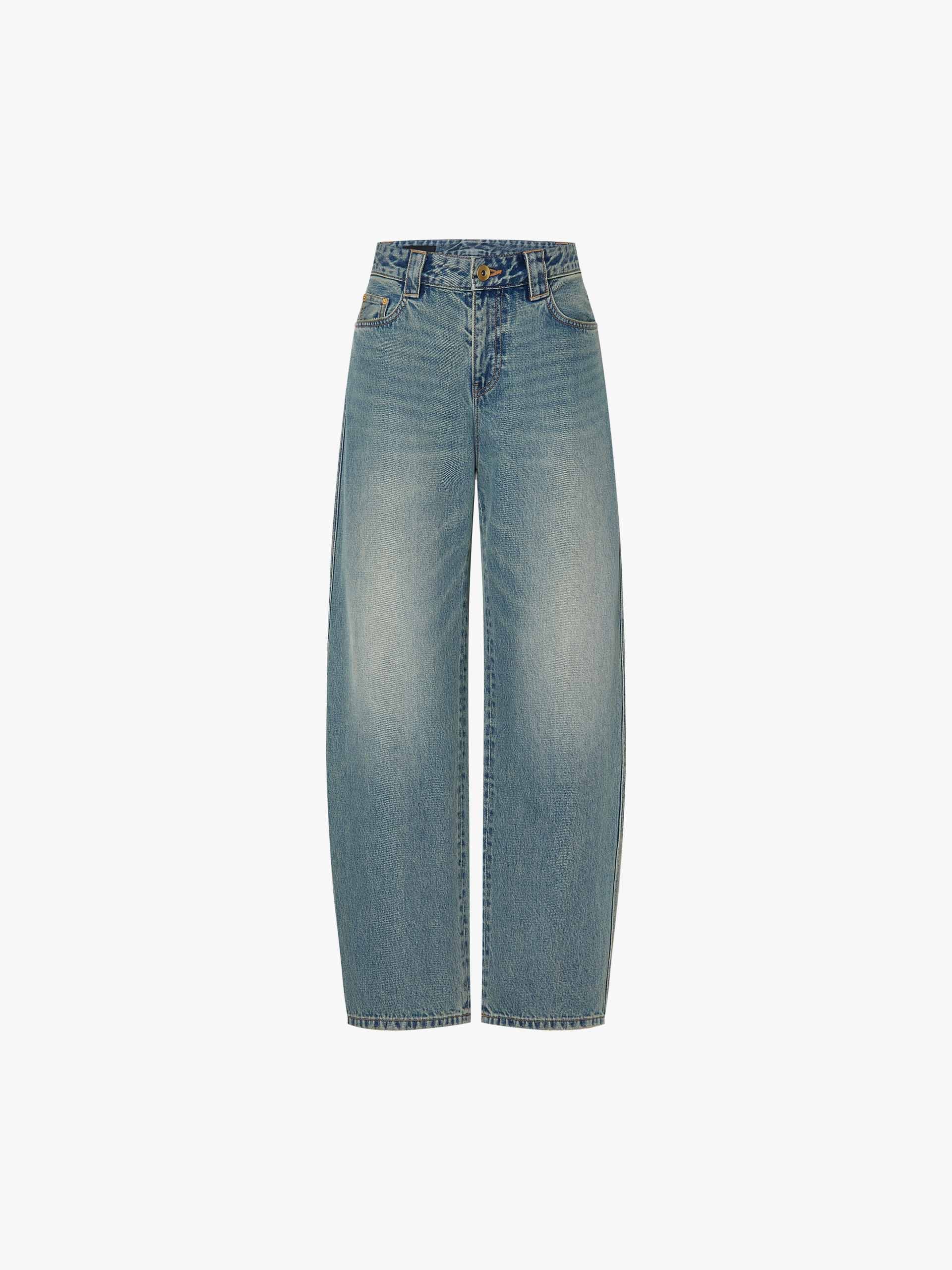 Cotton Barrel Leg Jeans - Image 5