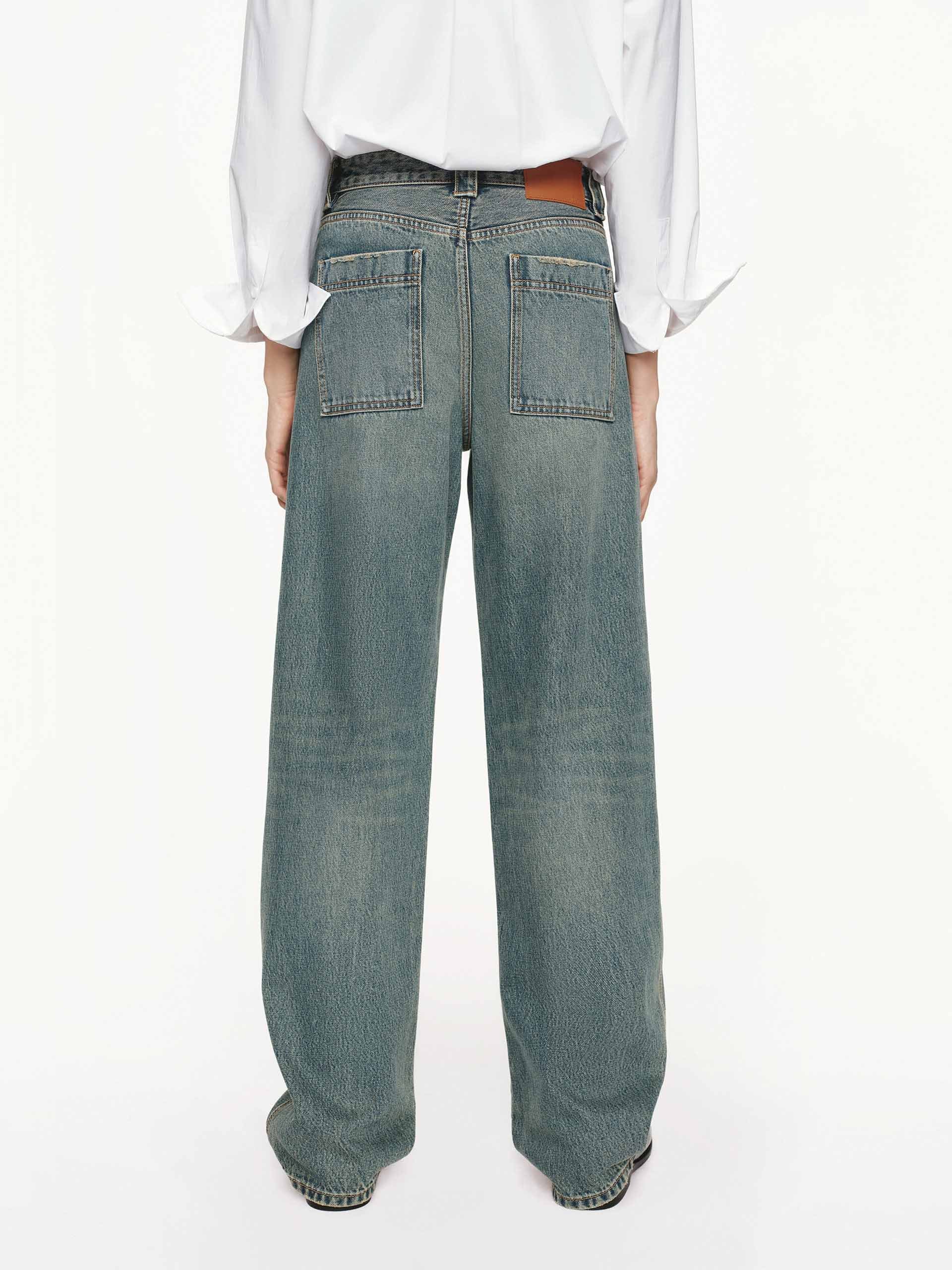 Cotton Barrel Leg Jeans - Image 6
