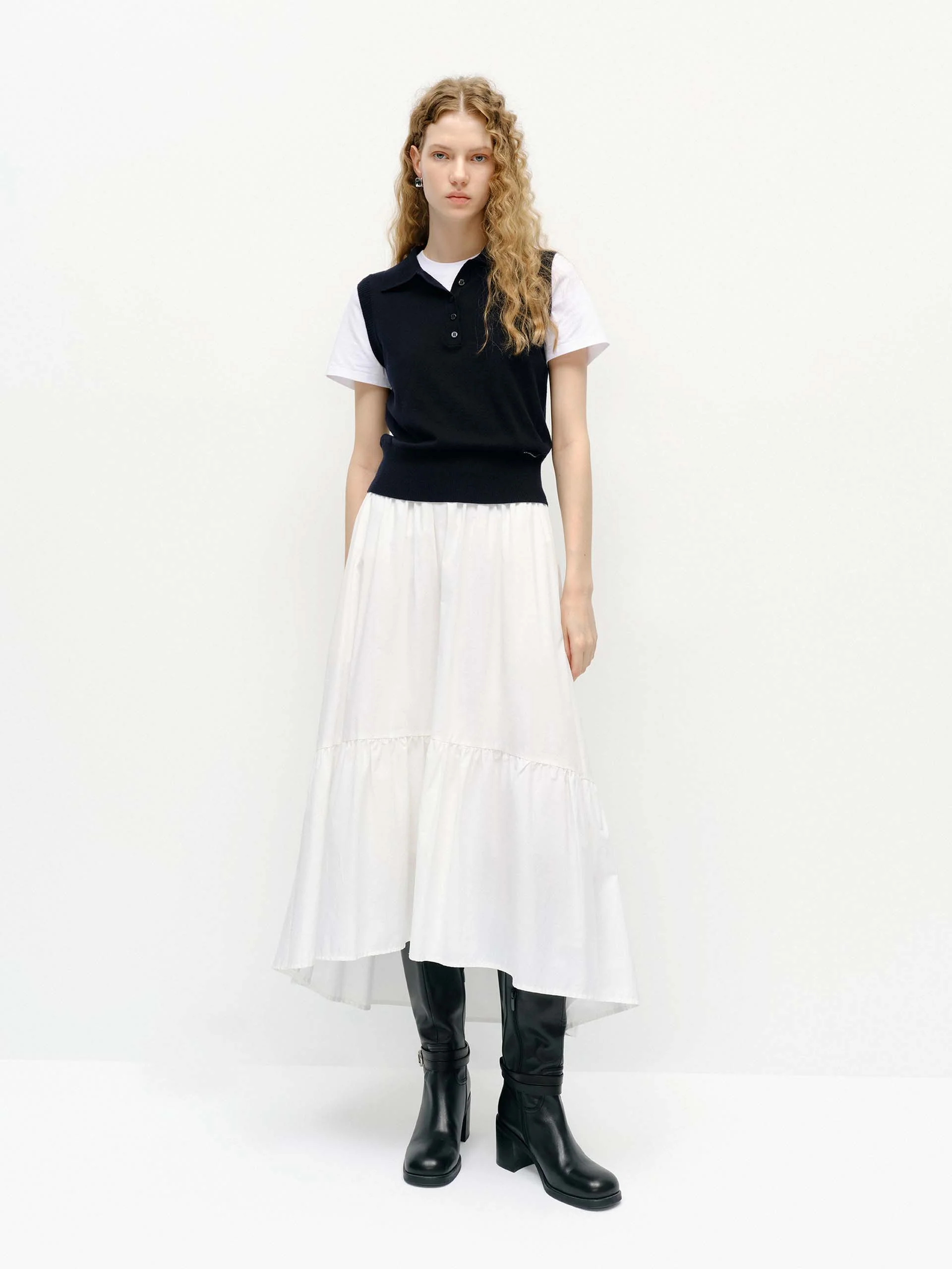 Cotton Blend A-line Skirt - Image 2
