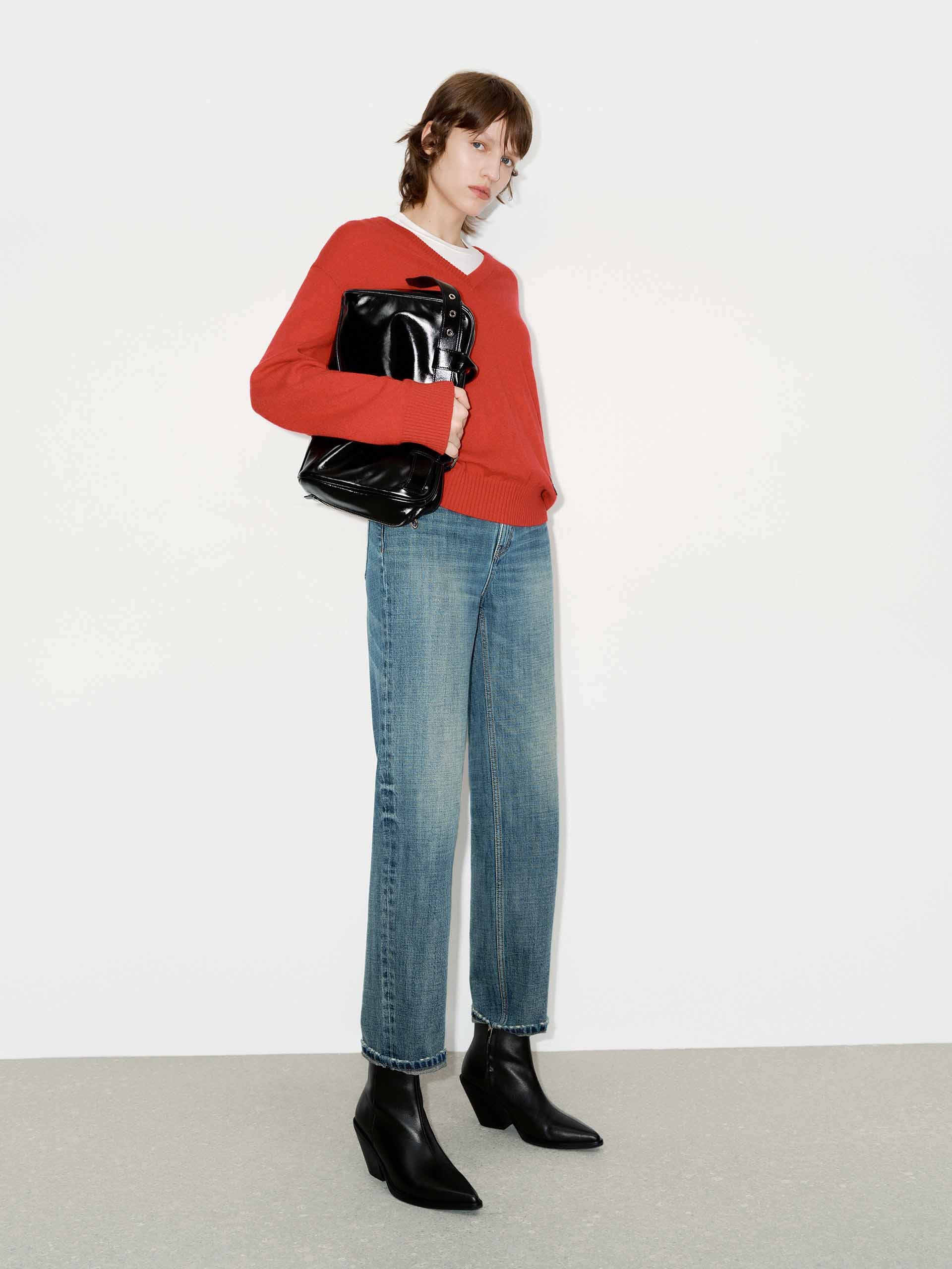 Cotton Blend Ankle Jeans - Image 2