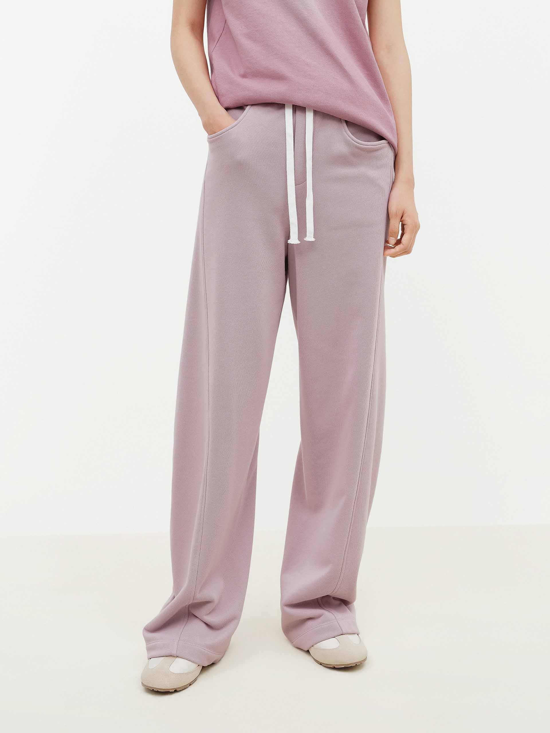 Cotton Blend Barrel Pants