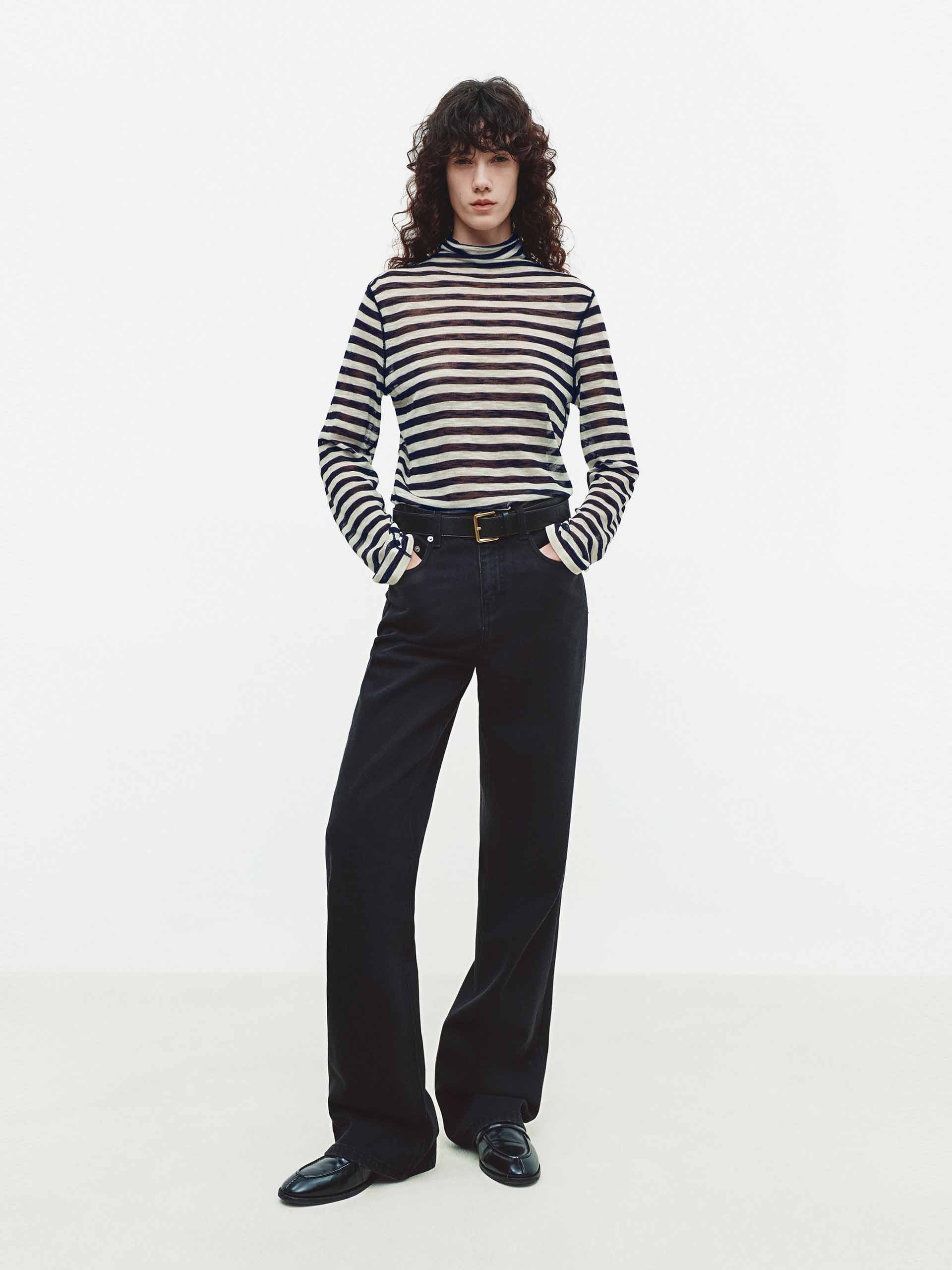 Cotton Blend Black Jeans - Image 2