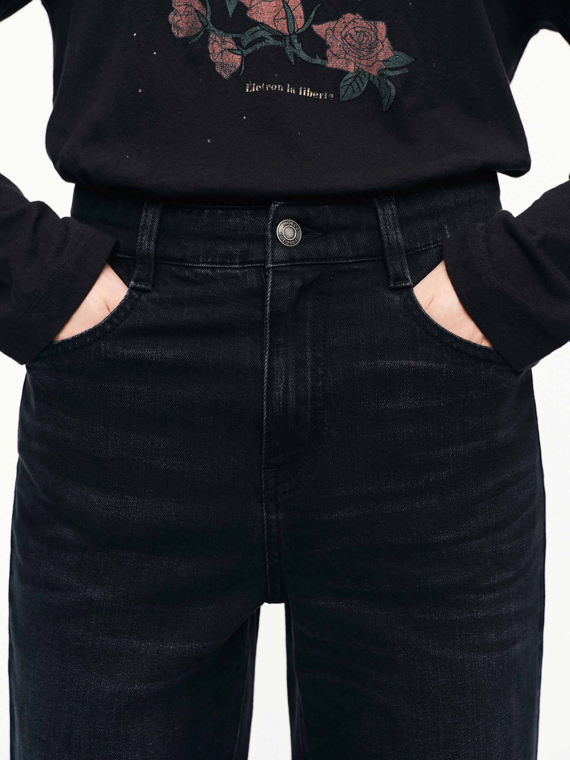 Cotton Blend Black Jeans - Image 7