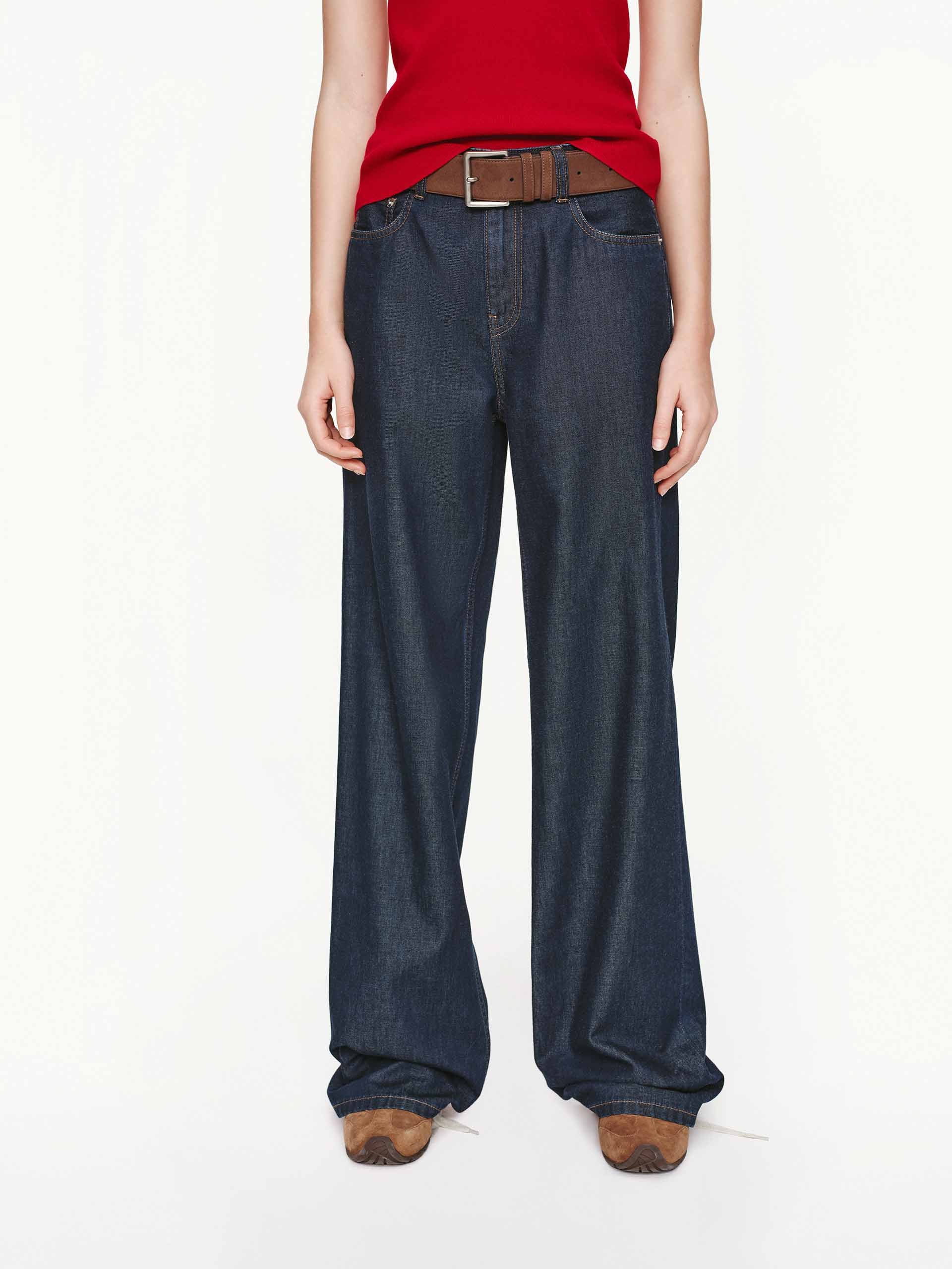 Cotton Blend Blue Jeans