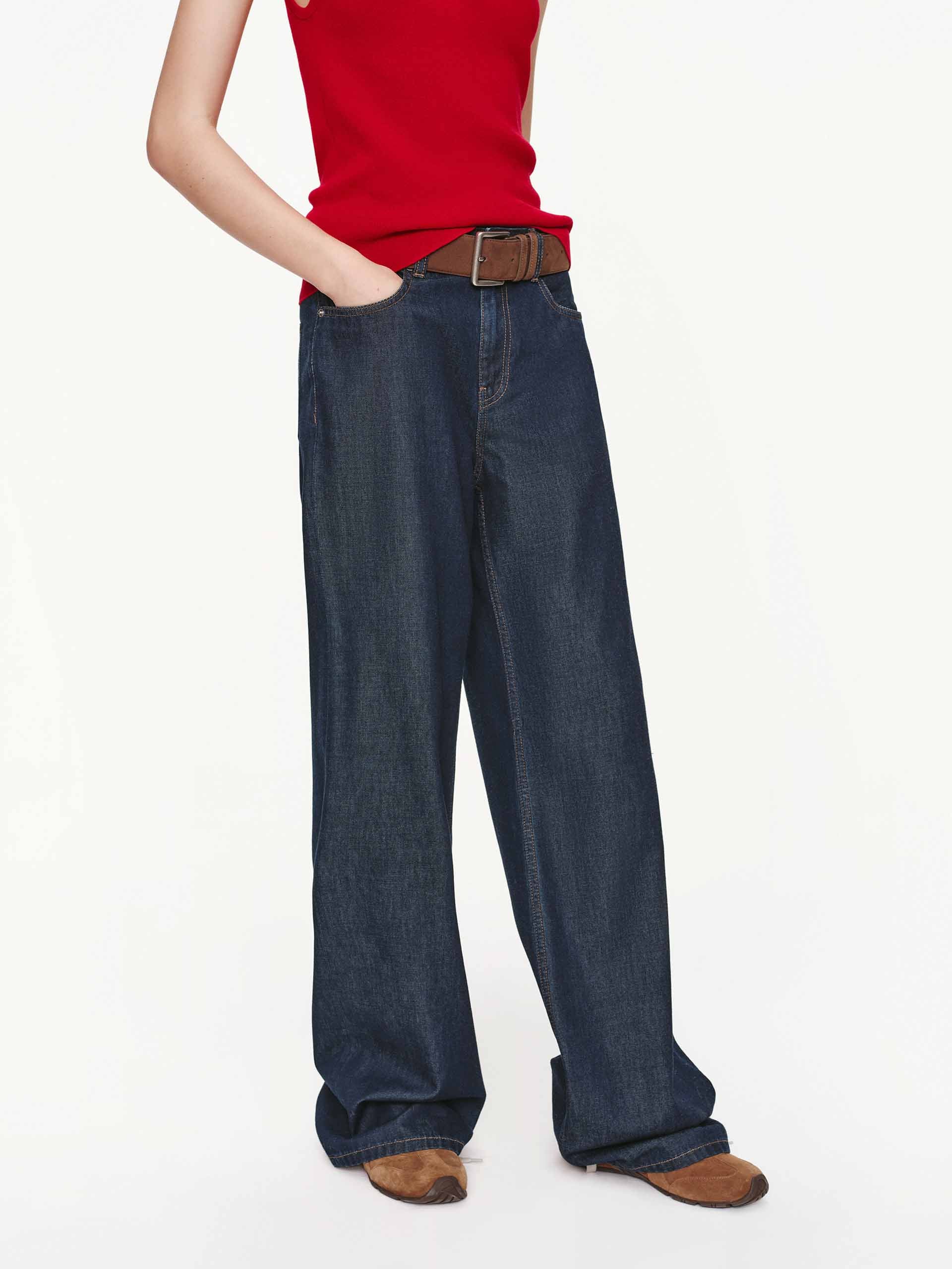 Cotton Blend Blue Jeans - Image 3