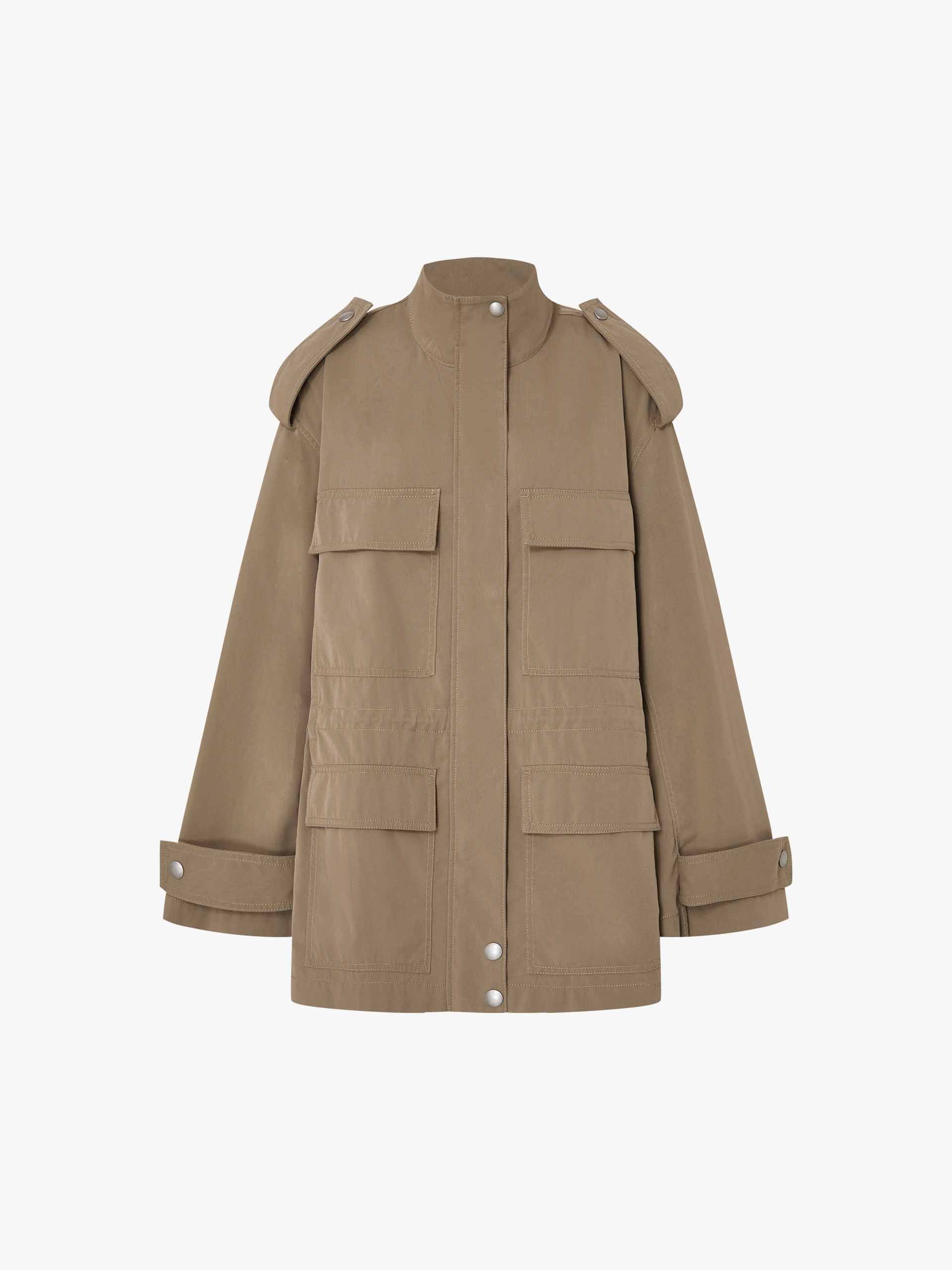 Cotton Blend Cargo Coat - Image 5