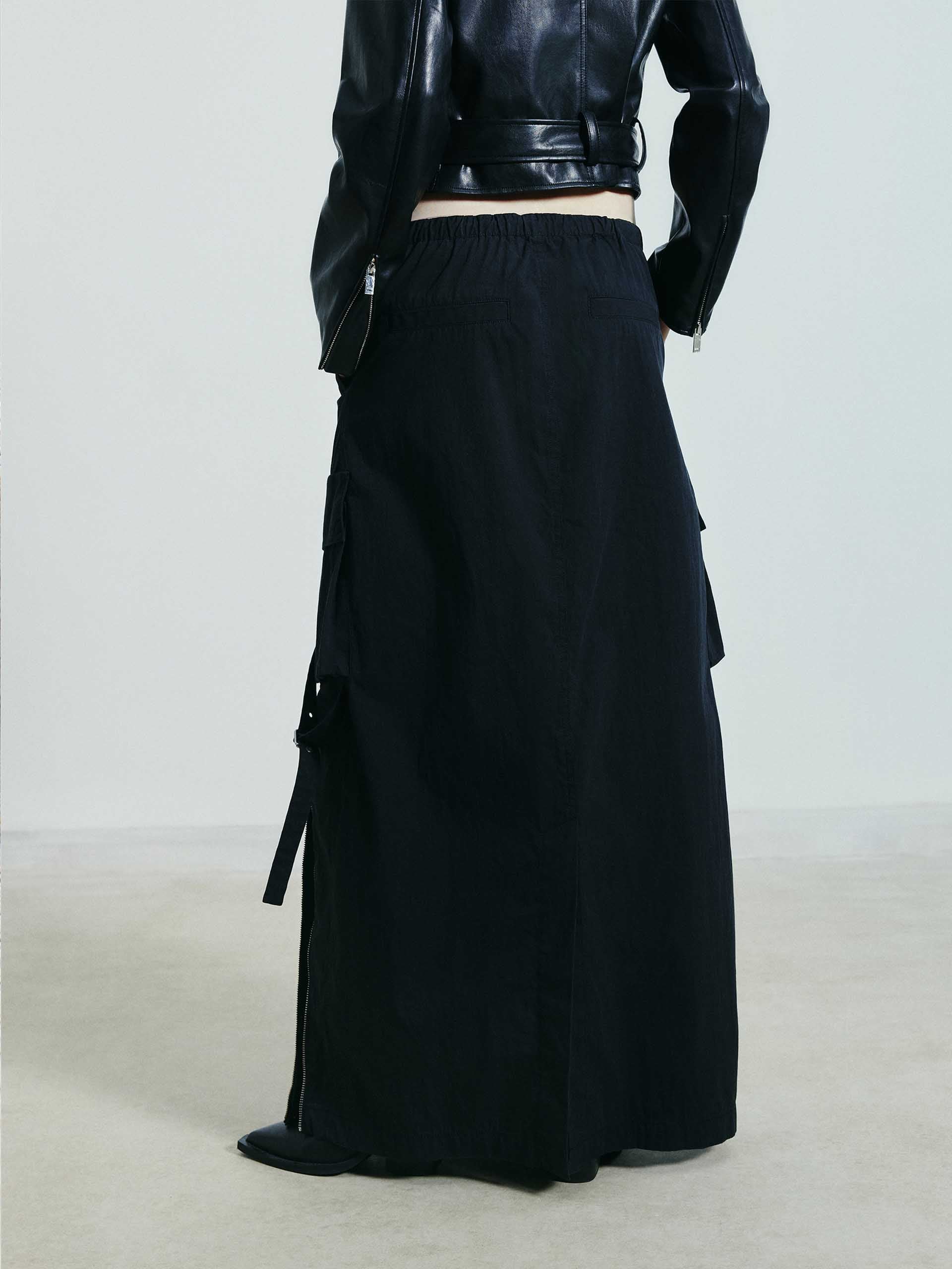 Cotton Blend Cargo Skirt - Image 3