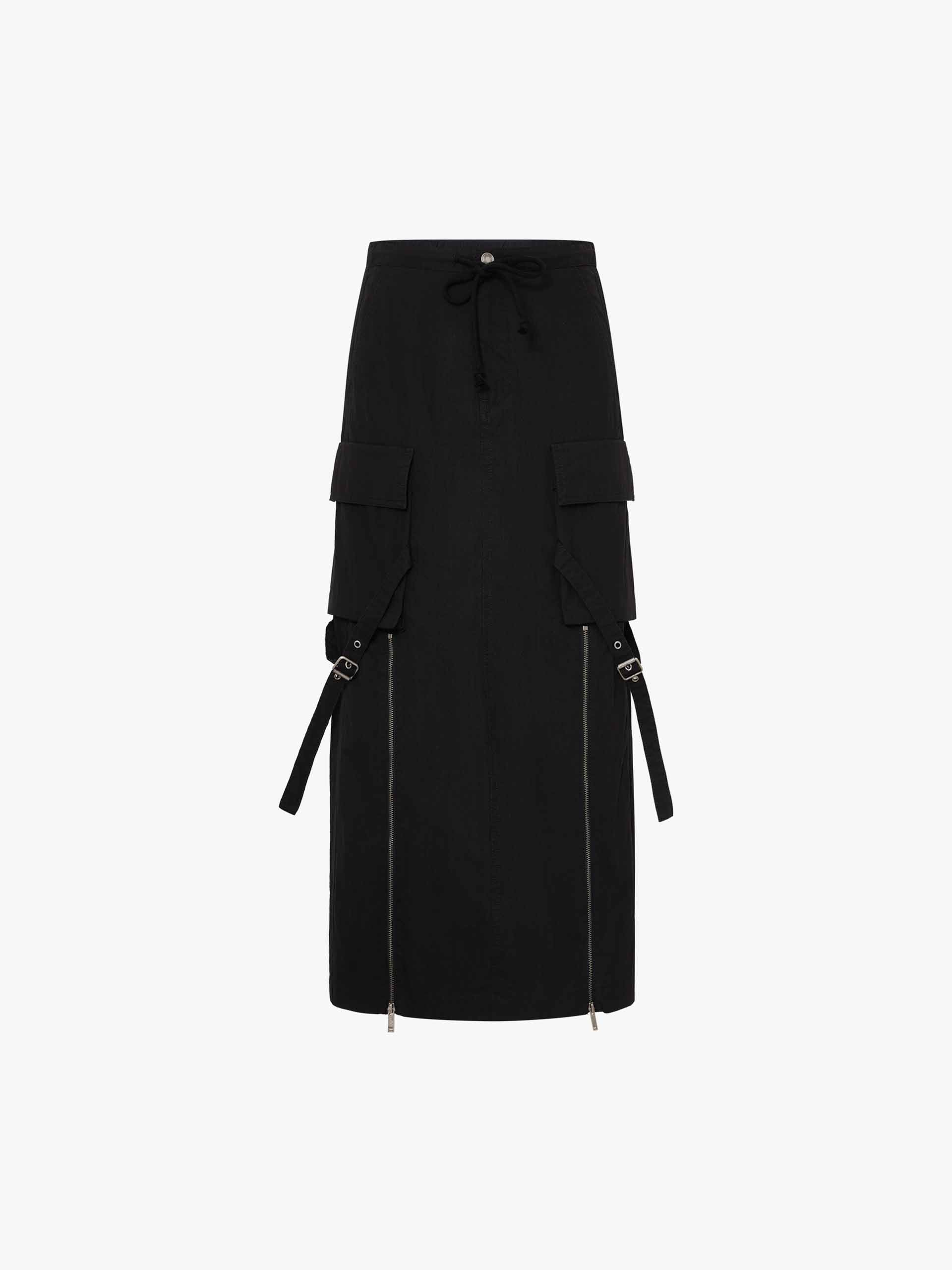 Cotton Blend Cargo Skirt - Image 5