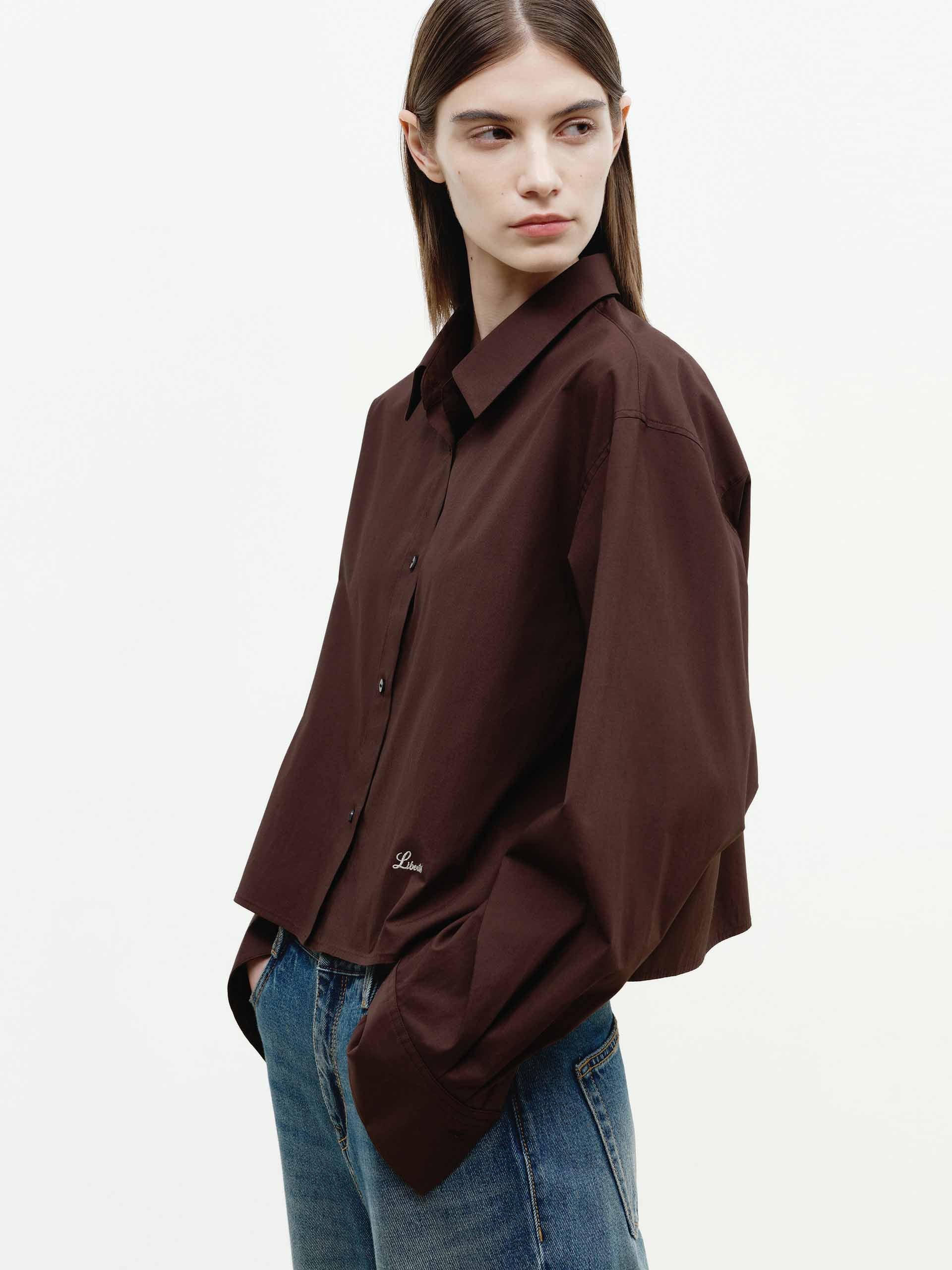 Cotton Blend Cropped Shirt - Image 19