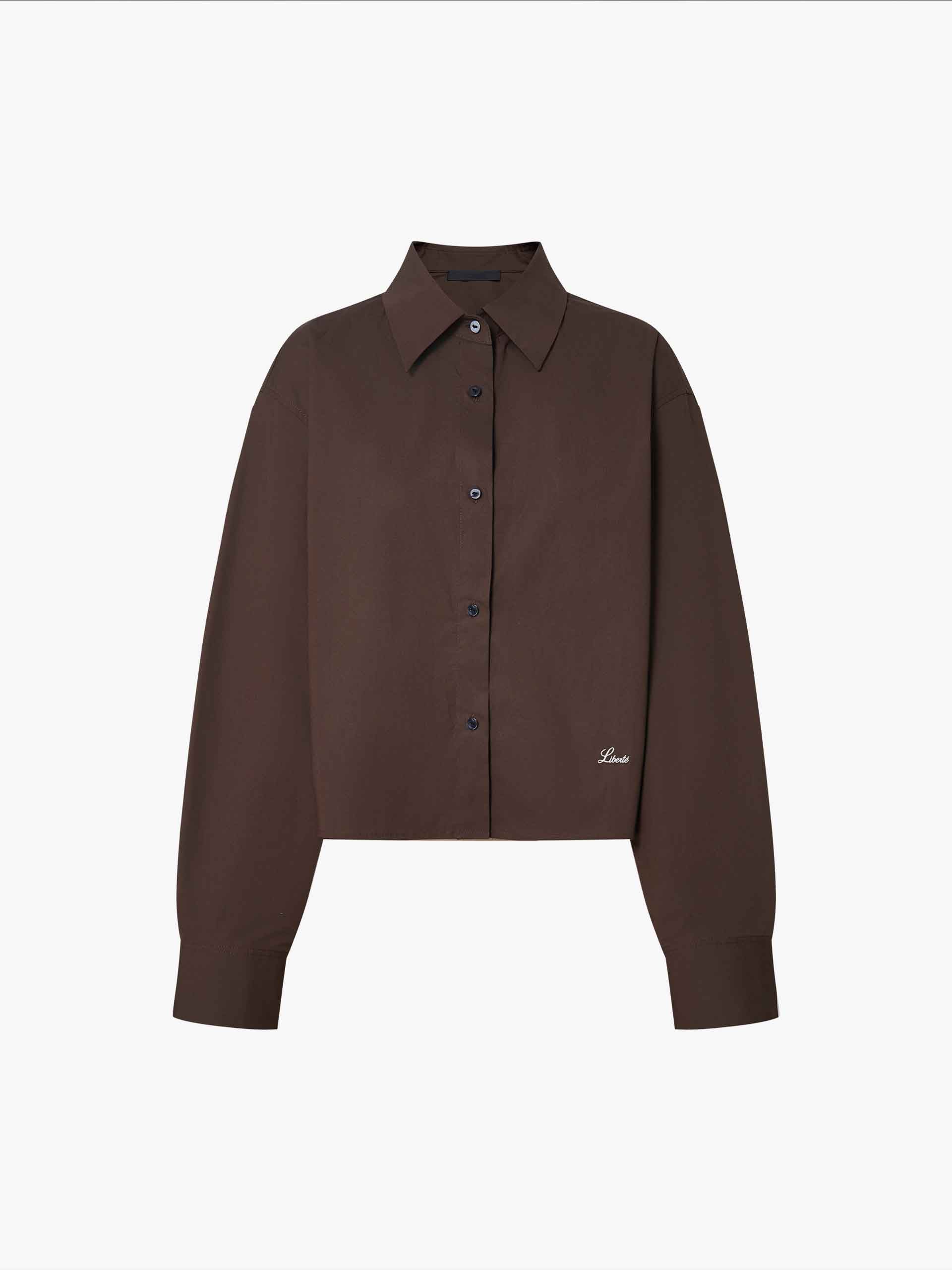 Cotton Blend Cropped Shirt - Image 21