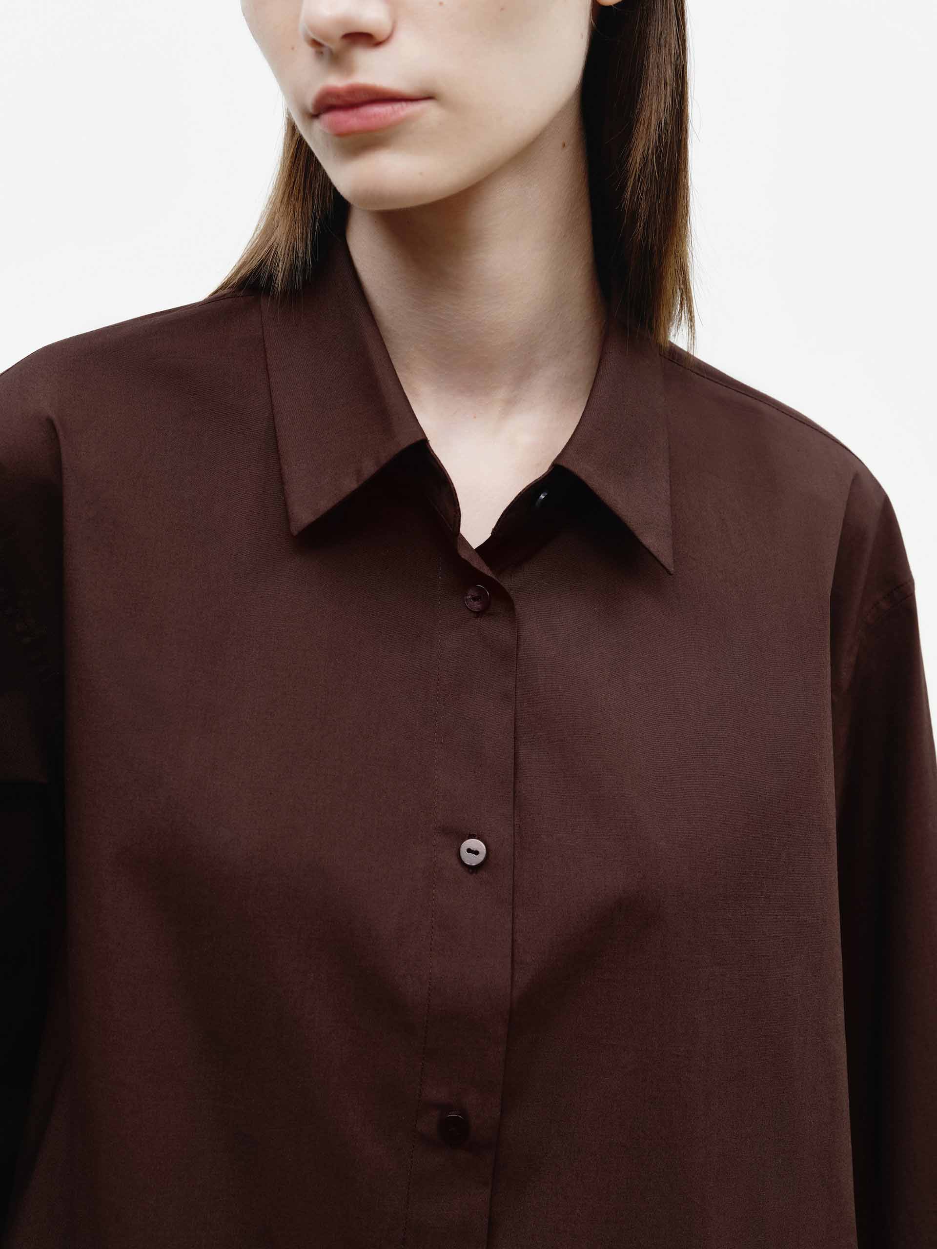 Cotton Blend Cropped Shirt - Image 23