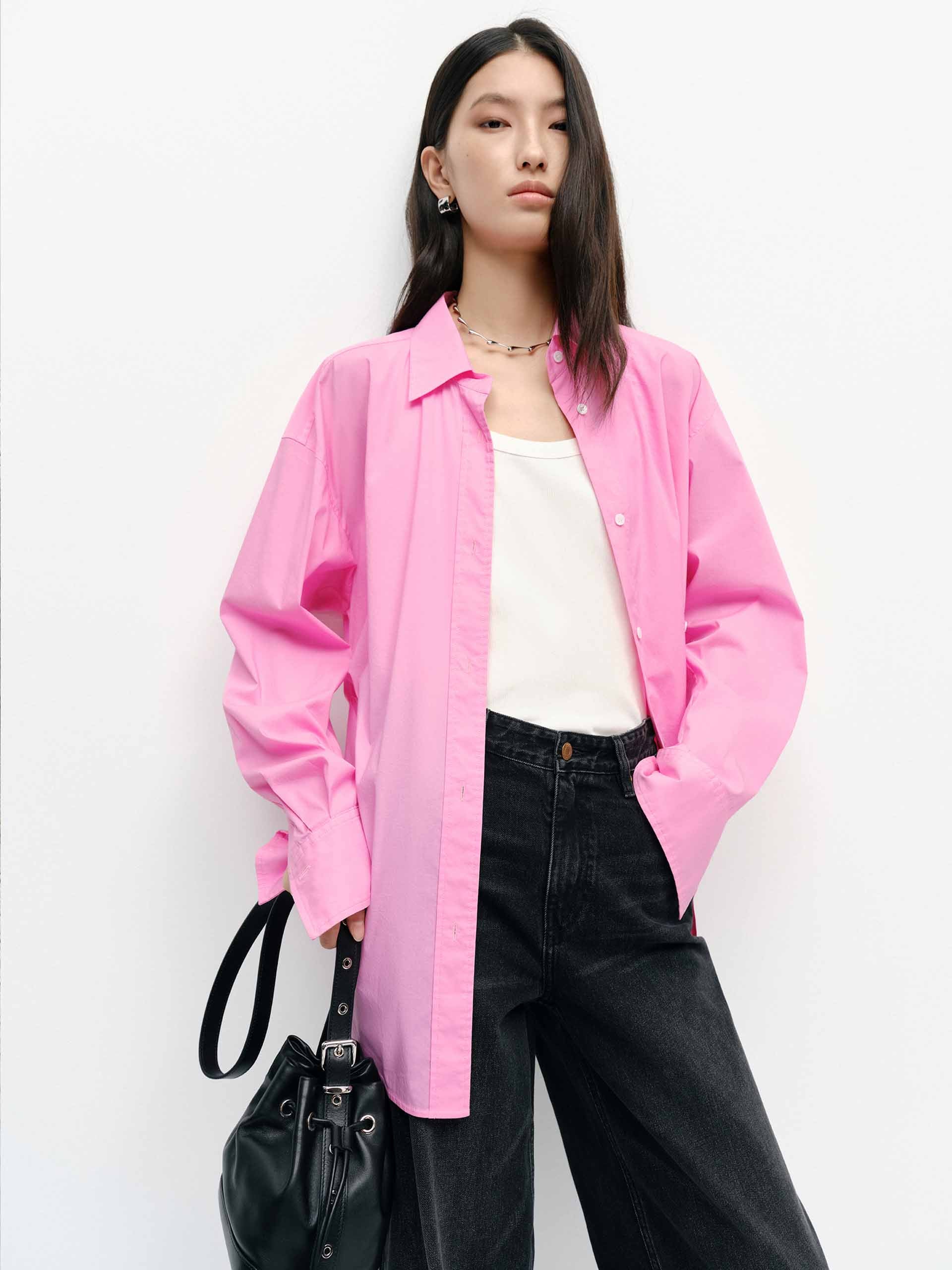 Cotton Blend Deconstructed Shirt - Image 10