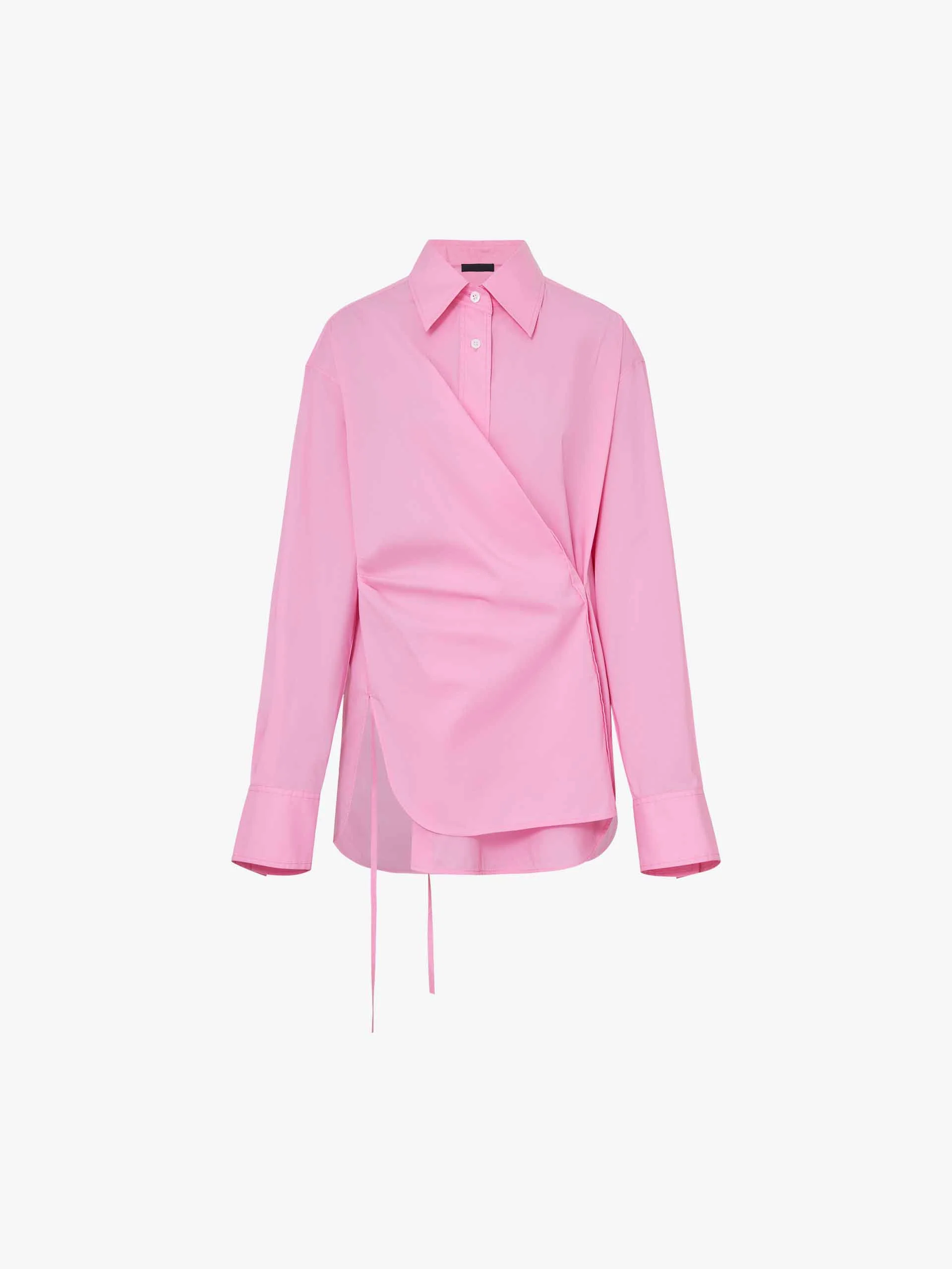 Cotton Blend Deconstructed Shirt - Image 13