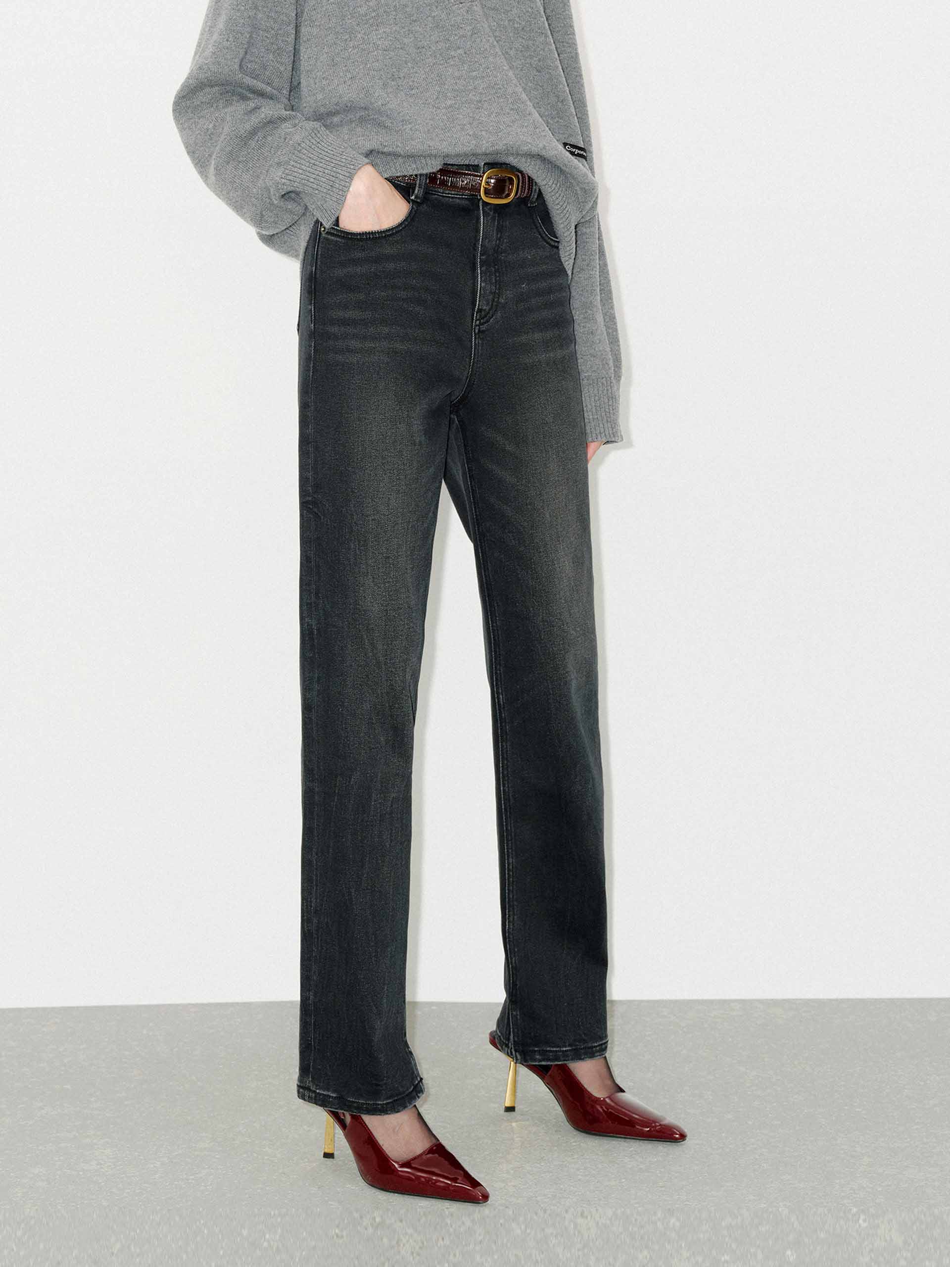 Cotton Blend Fitted Jeans - Image 6