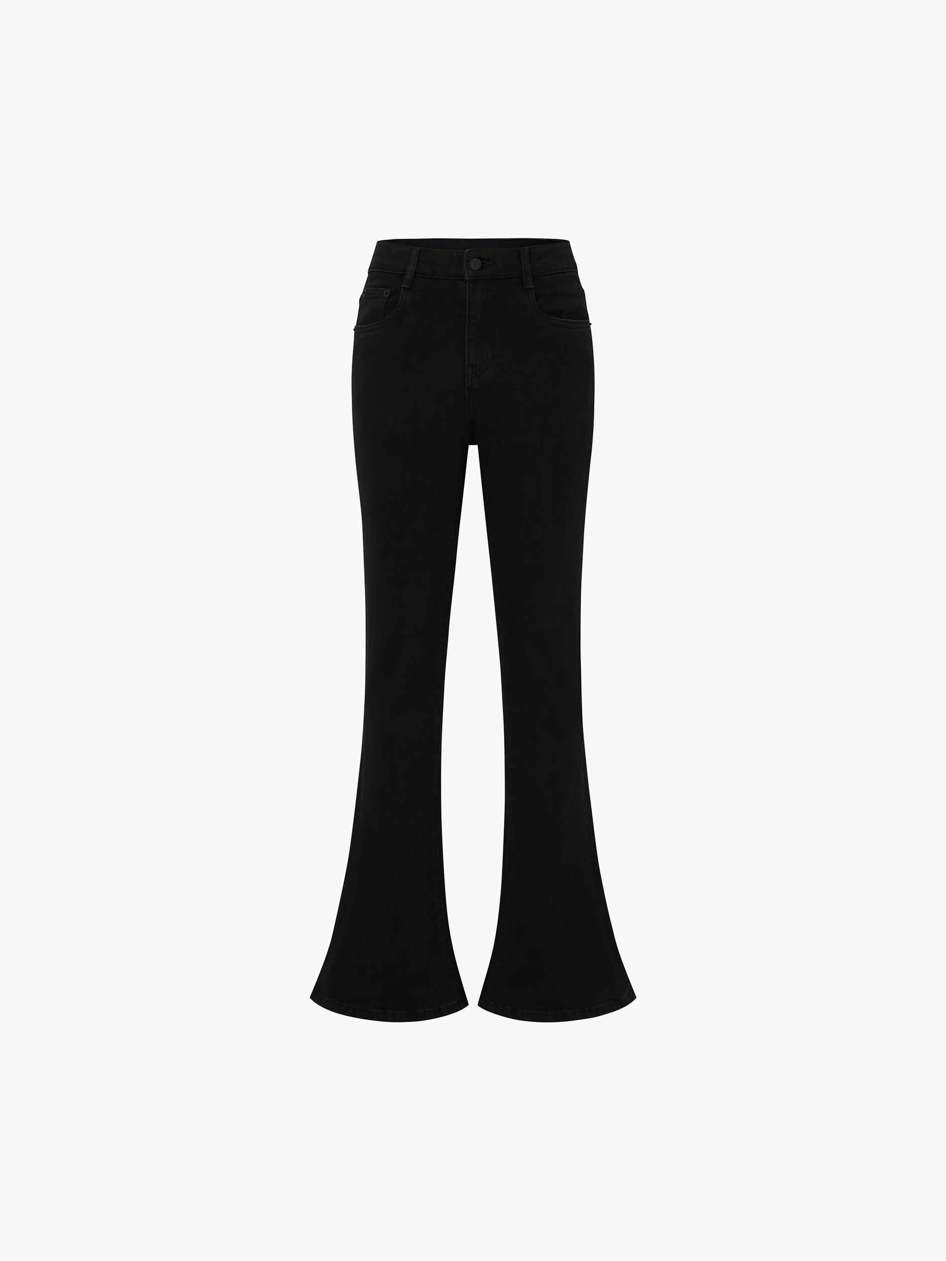 Cotton Blend Flared Jeans - Image 5