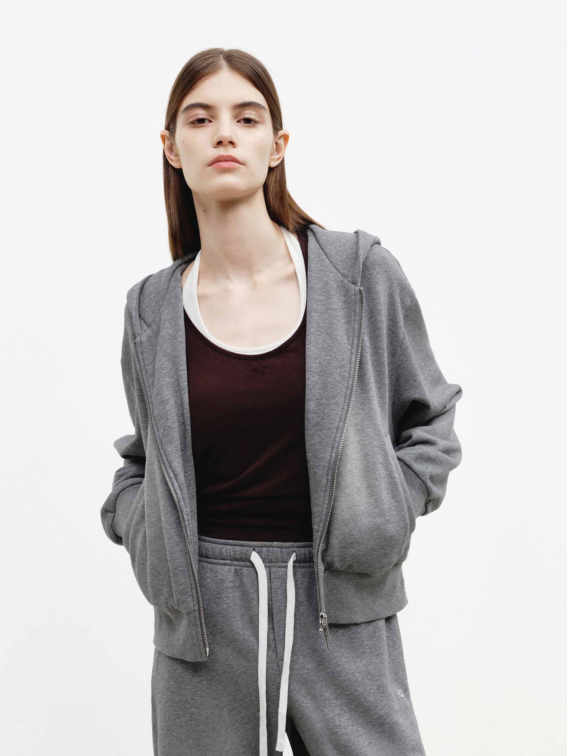 Cotton Blend Hooded Coat
