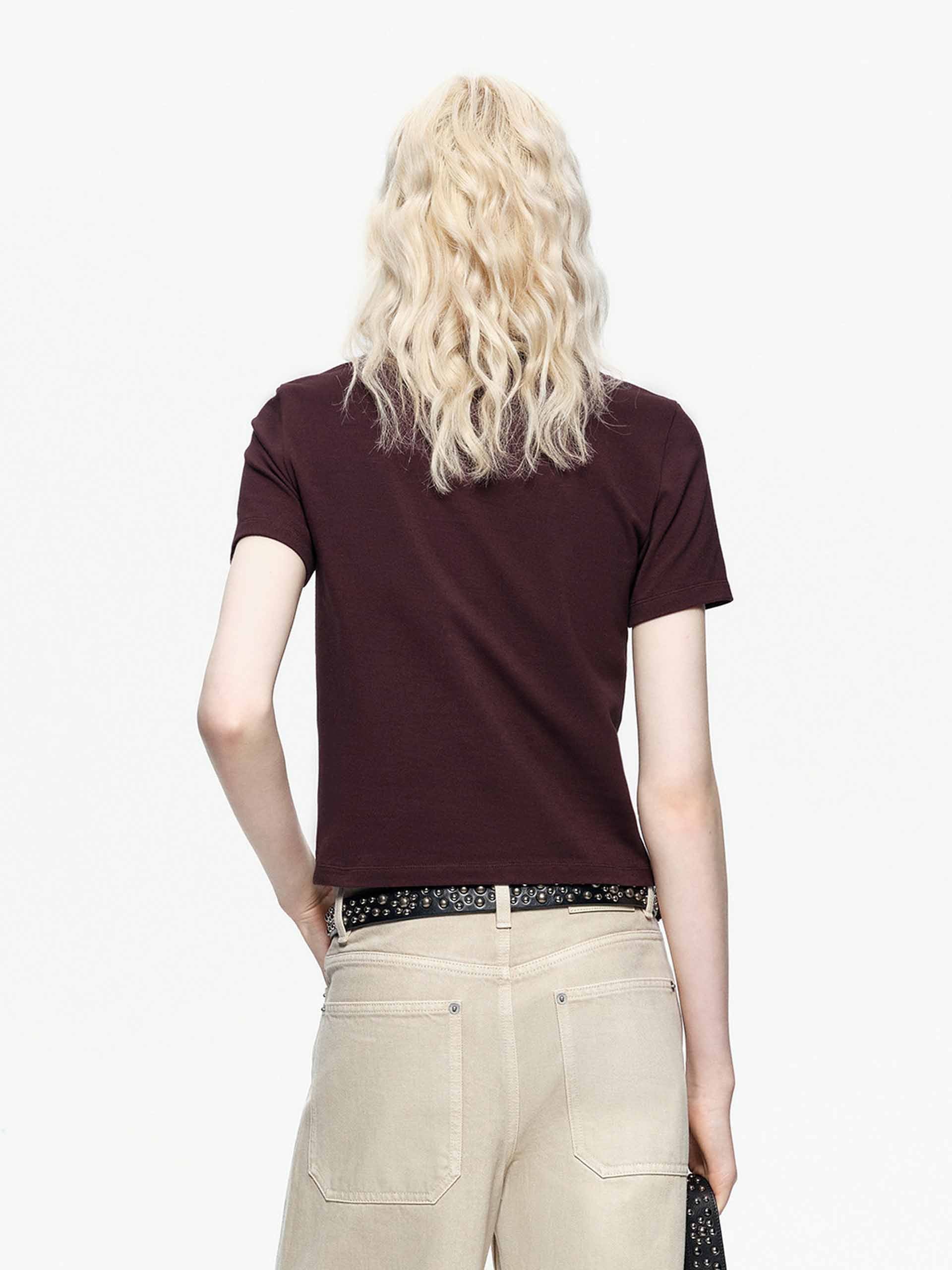 Cotton Blend Letter T-shirts - Image 10