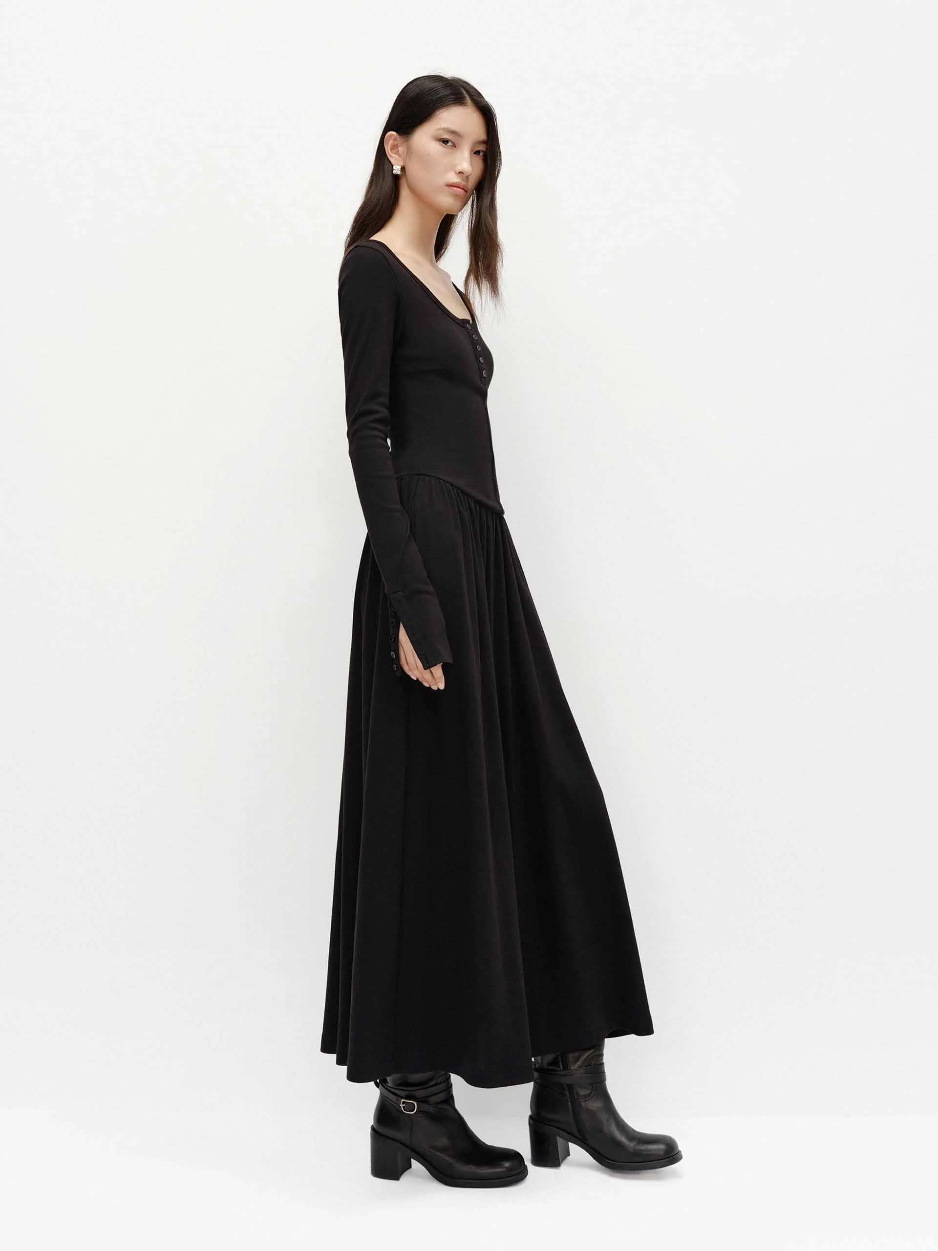 Cotton Blend Long Dress - Image 6