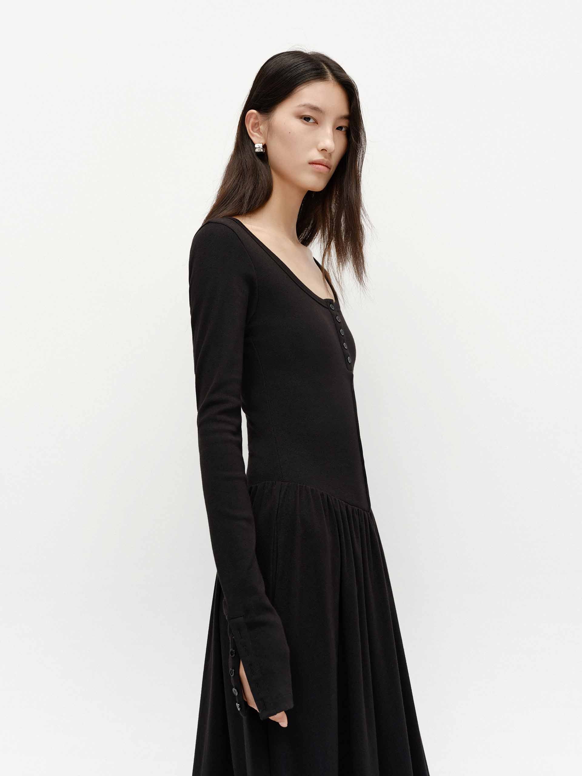 Cotton Blend Long Dress - Image 7