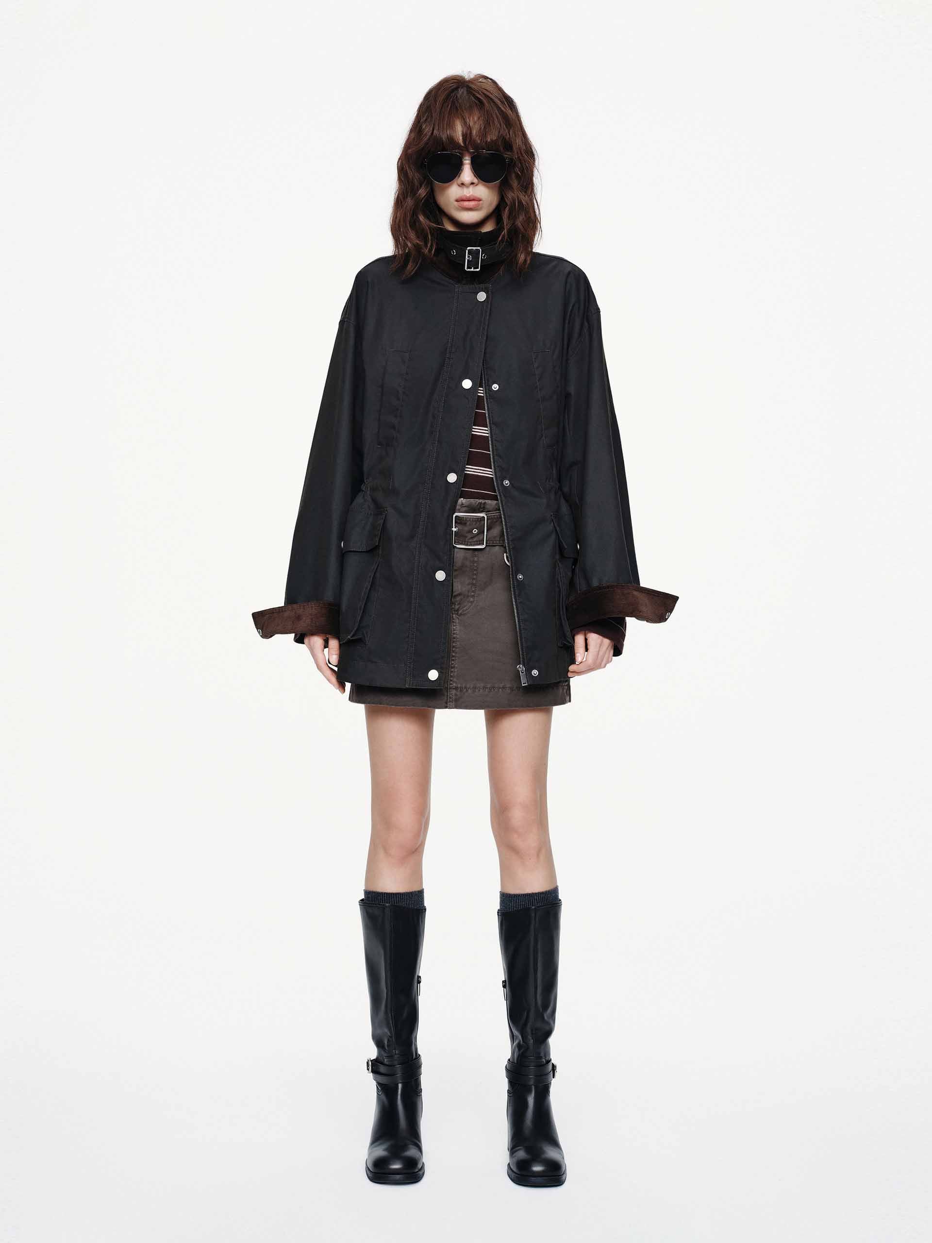 Cotton Blend Loose Coat - Image 2