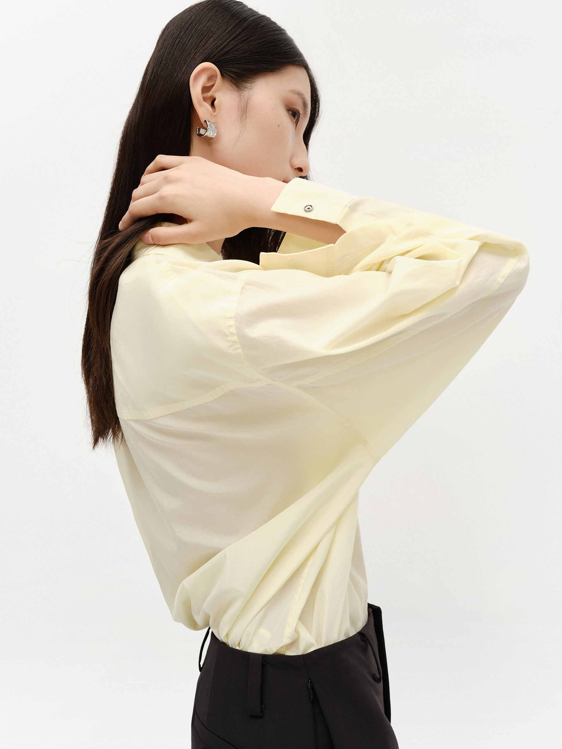 Cotton Blend Loose Shirt - Image 3