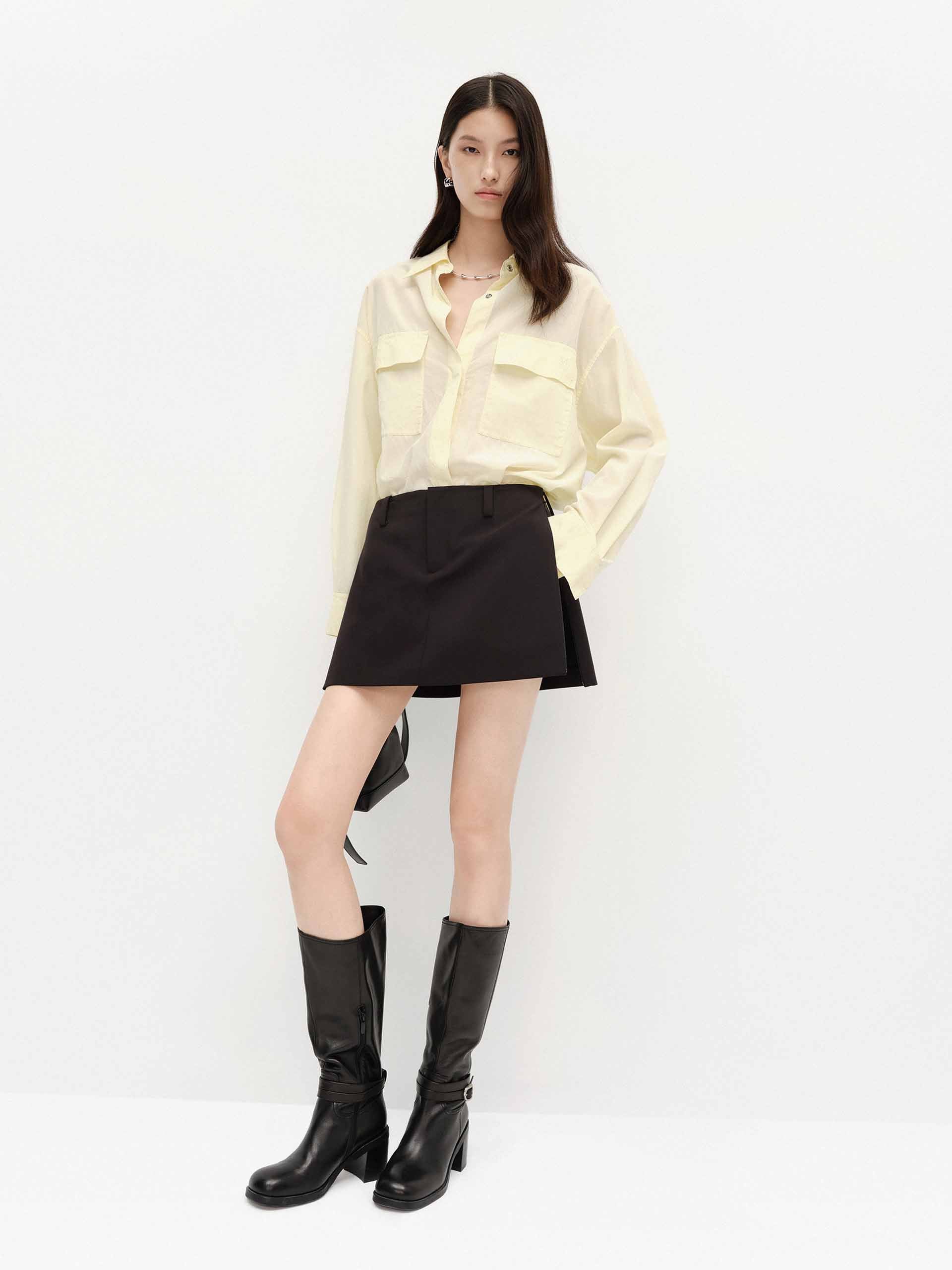 Cotton Blend Loose Shirt - Image 6