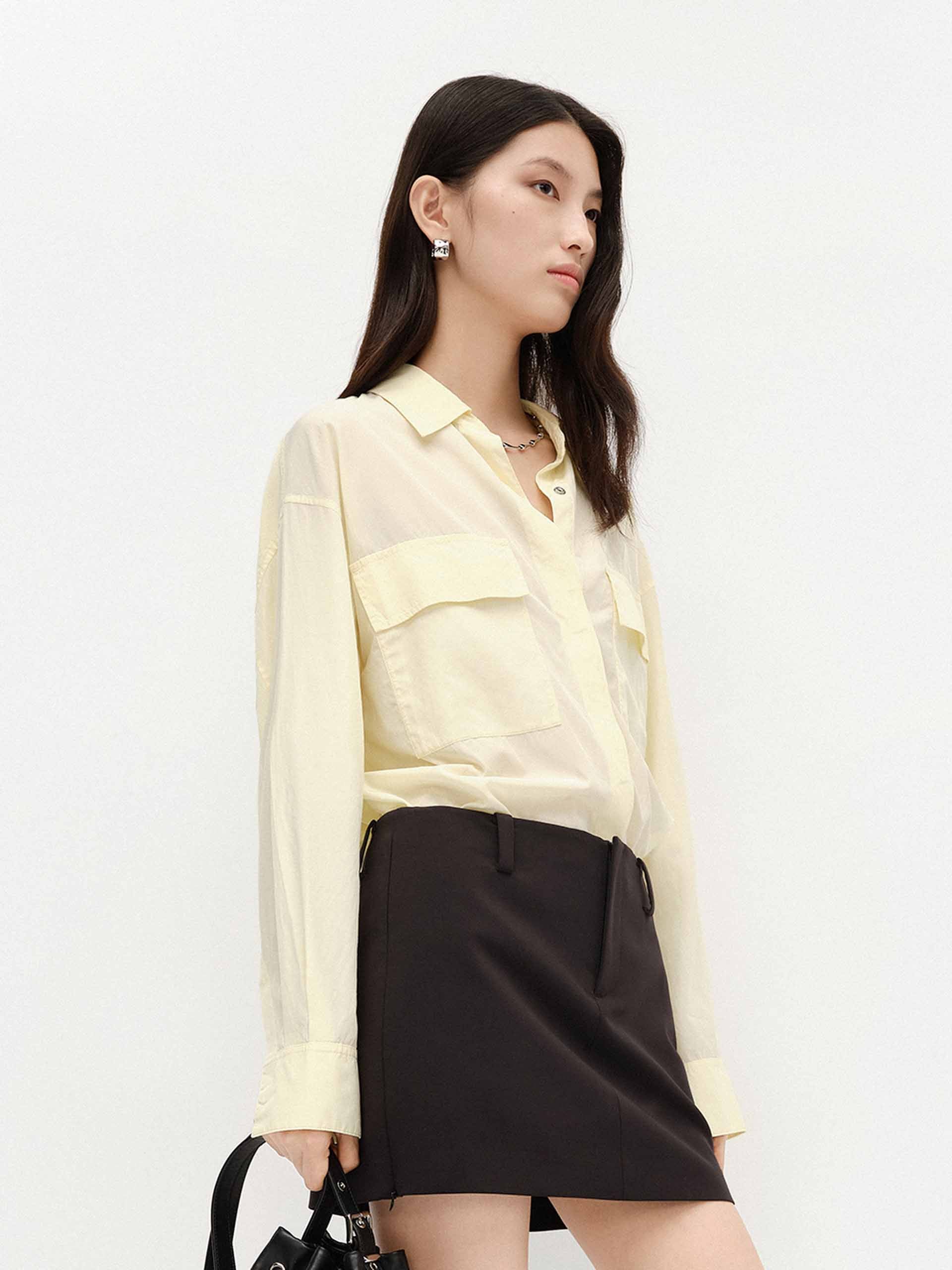 Cotton Blend Loose Shirt - Image 7