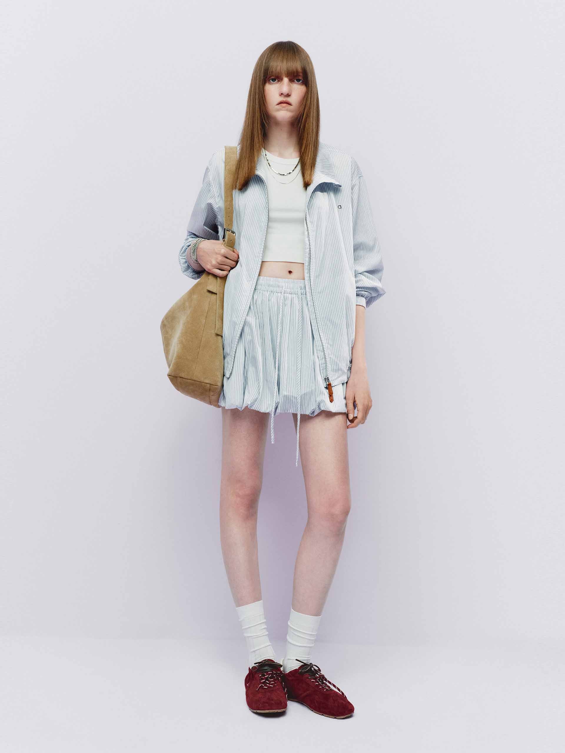 Cotton Blend Pinstripe Jacket - Image 2