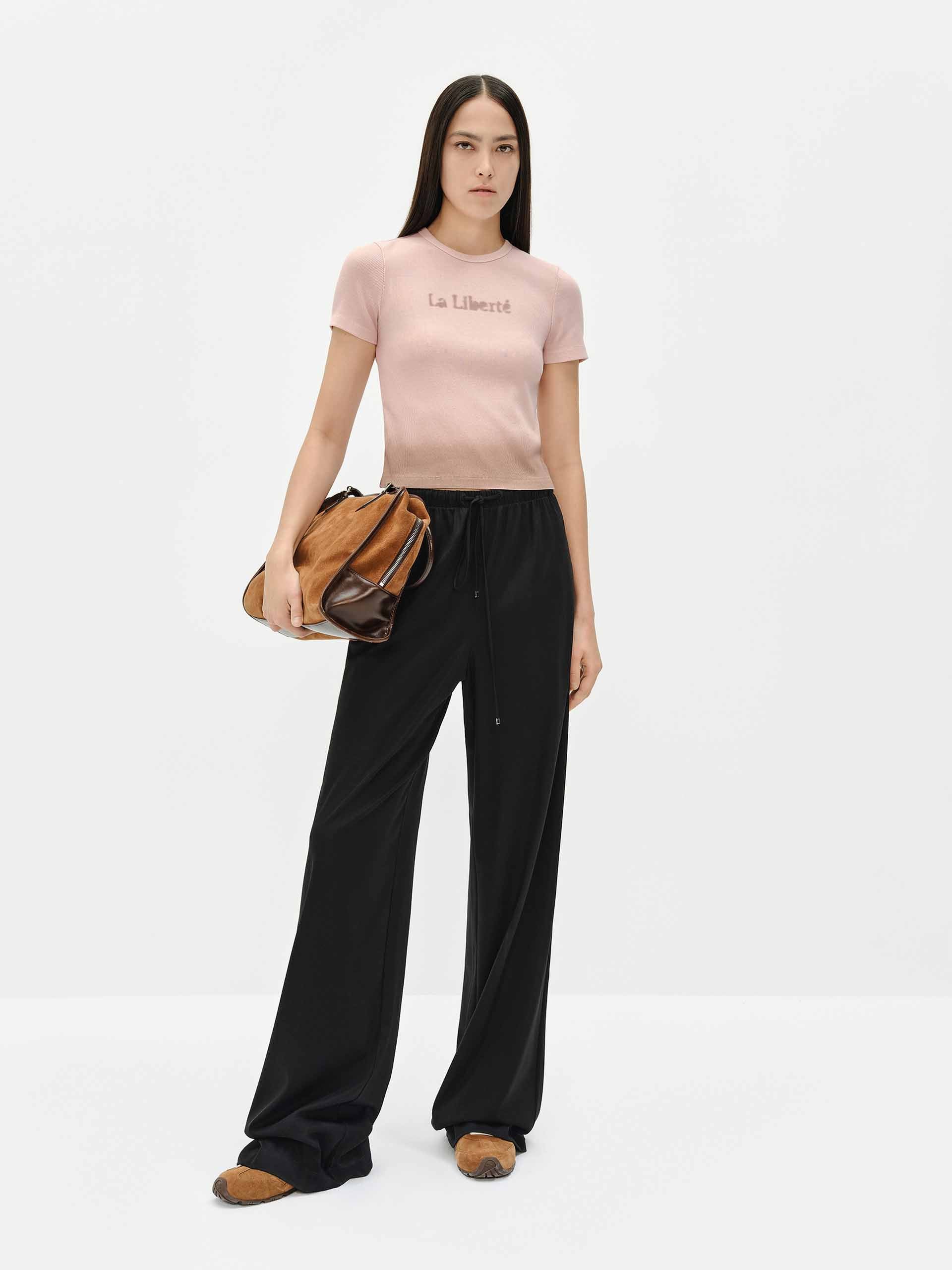 Cotton Blend Relaxed Pants - Image 2