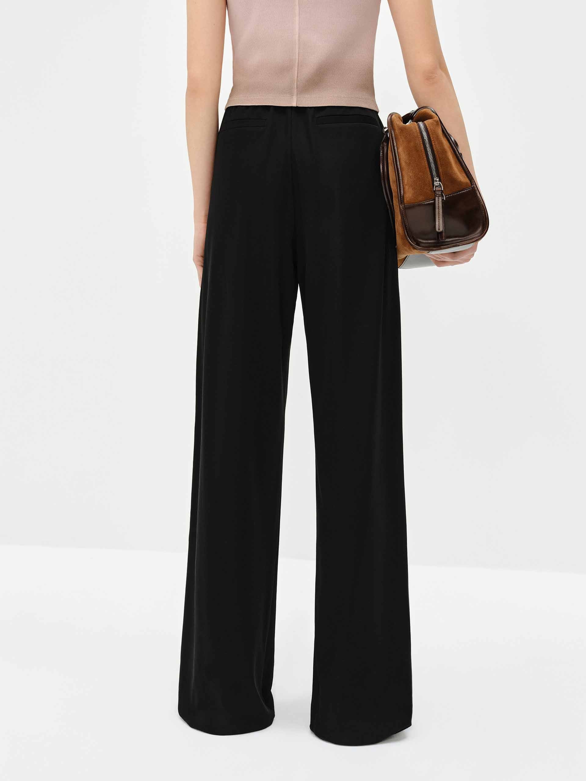 Cotton Blend Relaxed Pants - Image 3