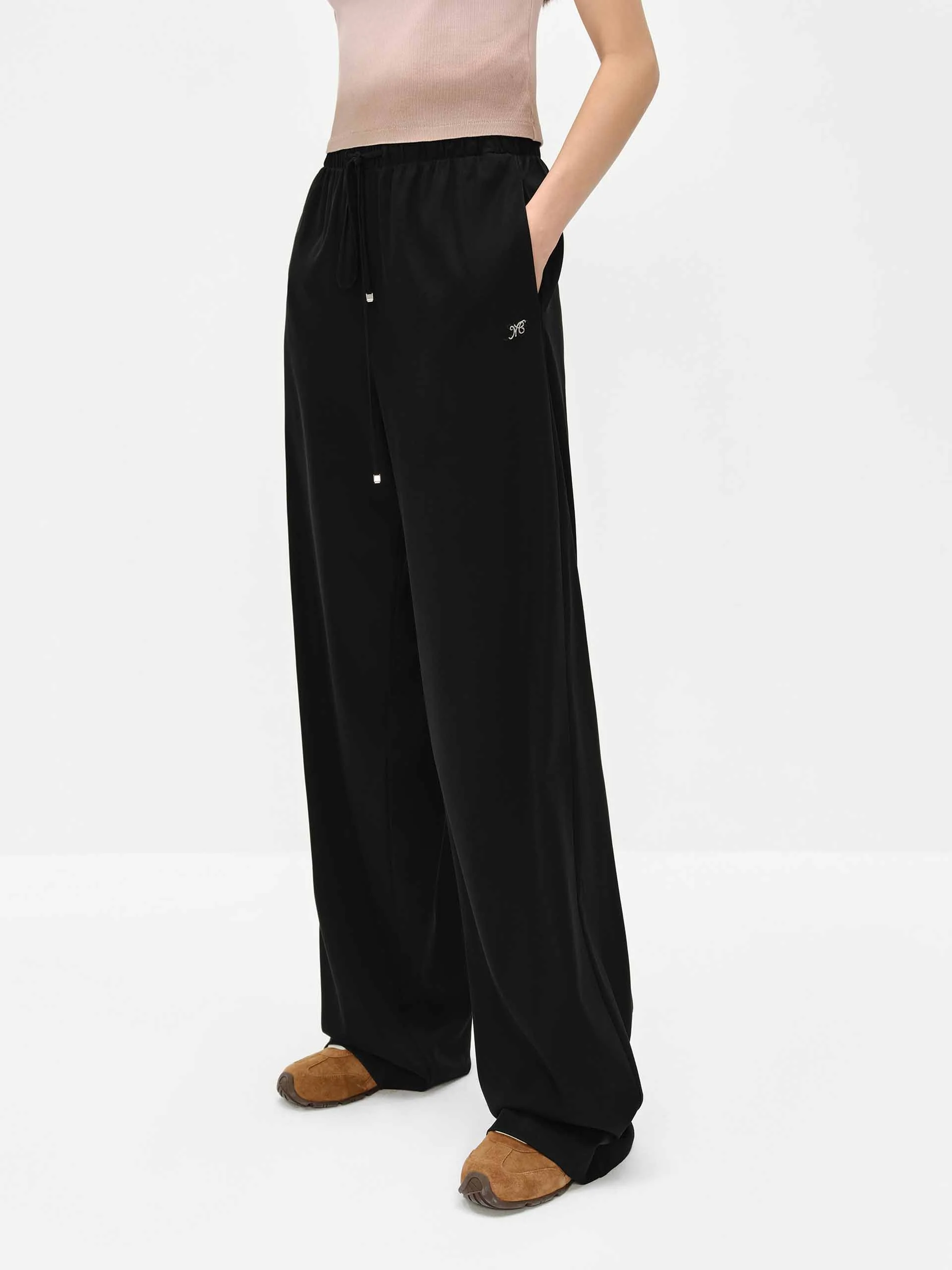 Cotton Blend Relaxed Pants - Image 6
