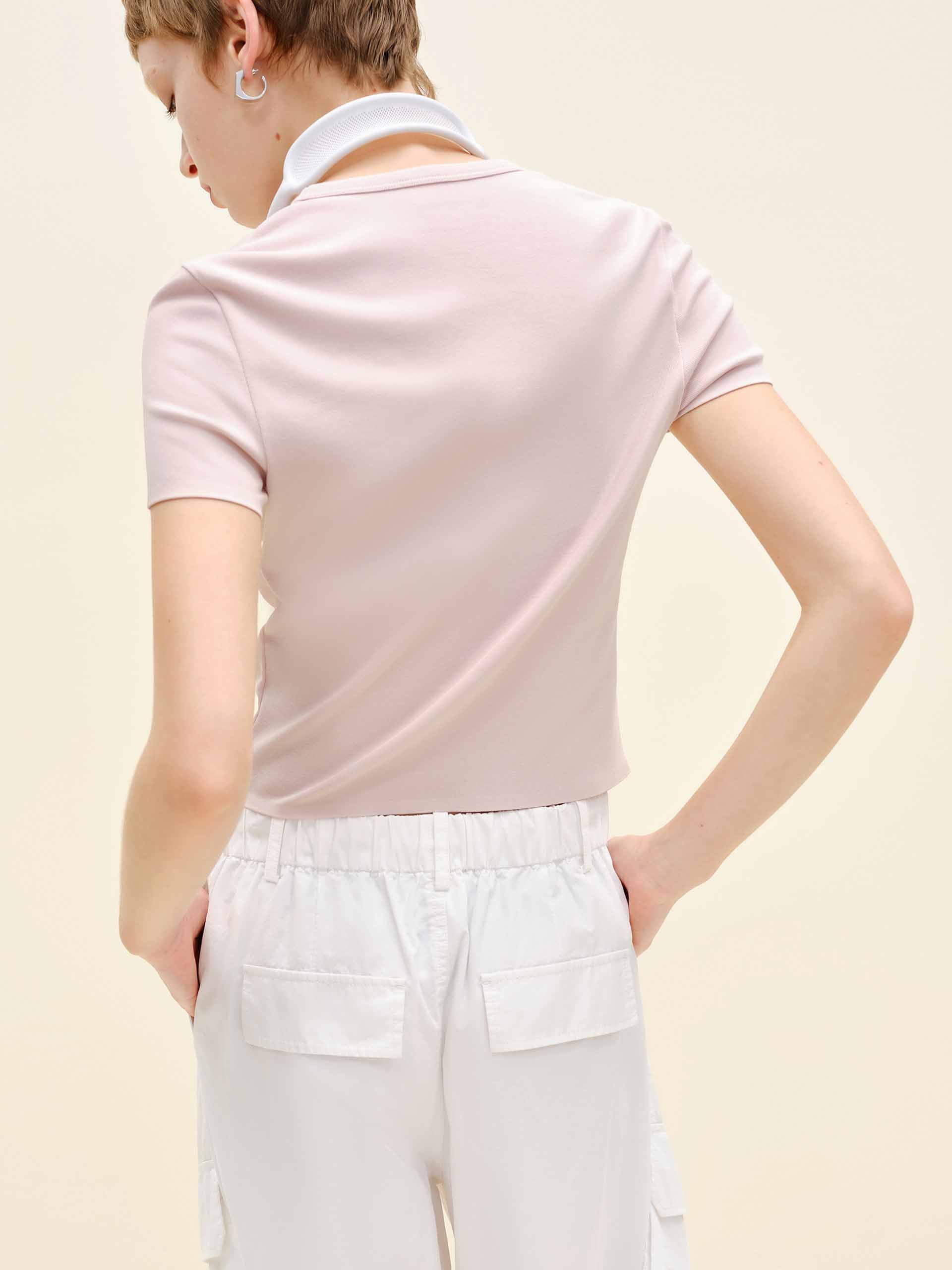 Cotton Blend Slim T-shirt - Image 14